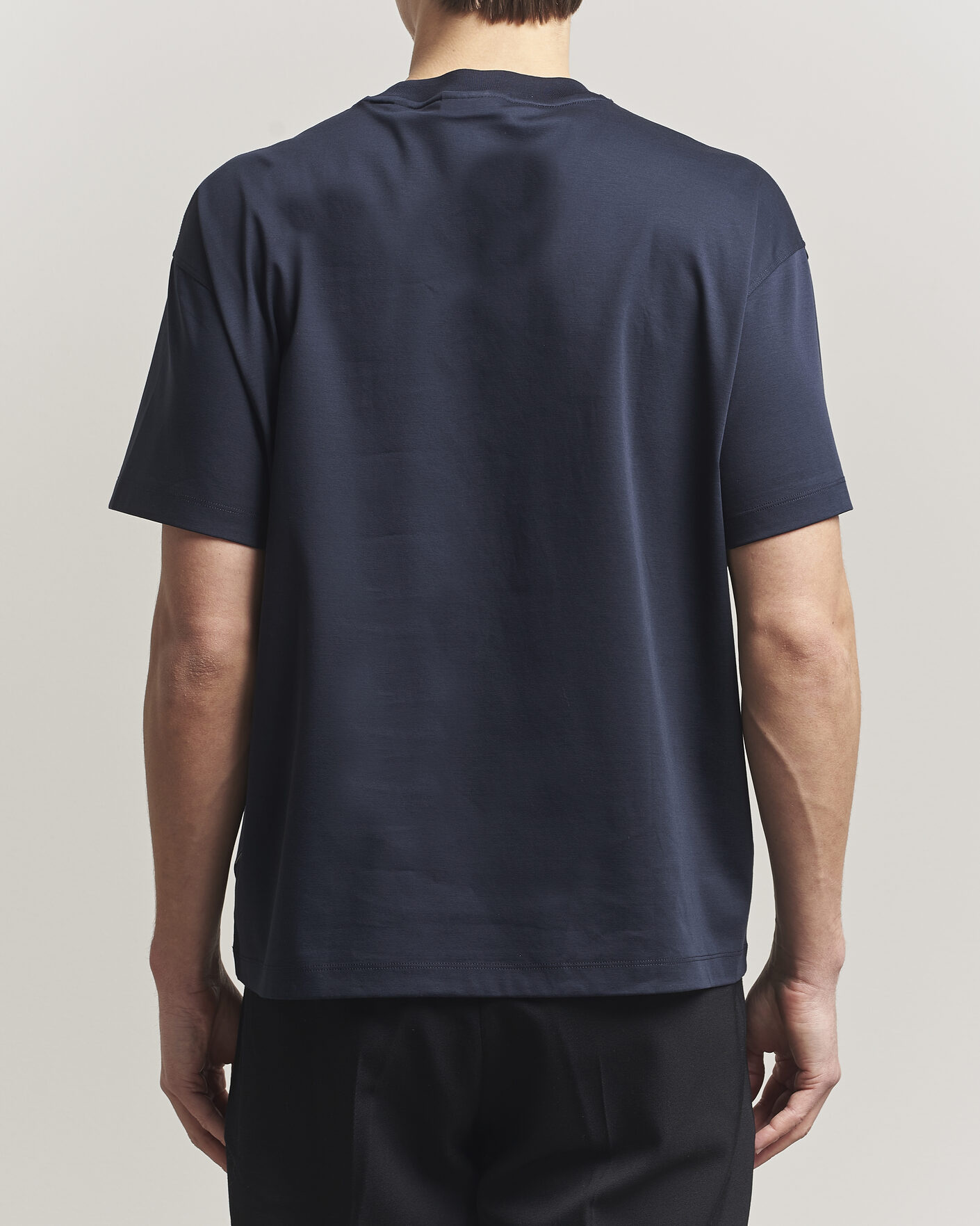 Herr | T-Shirts | NN07 | Lionel Mercerized Crew Neck T-Shirt Navy Blue