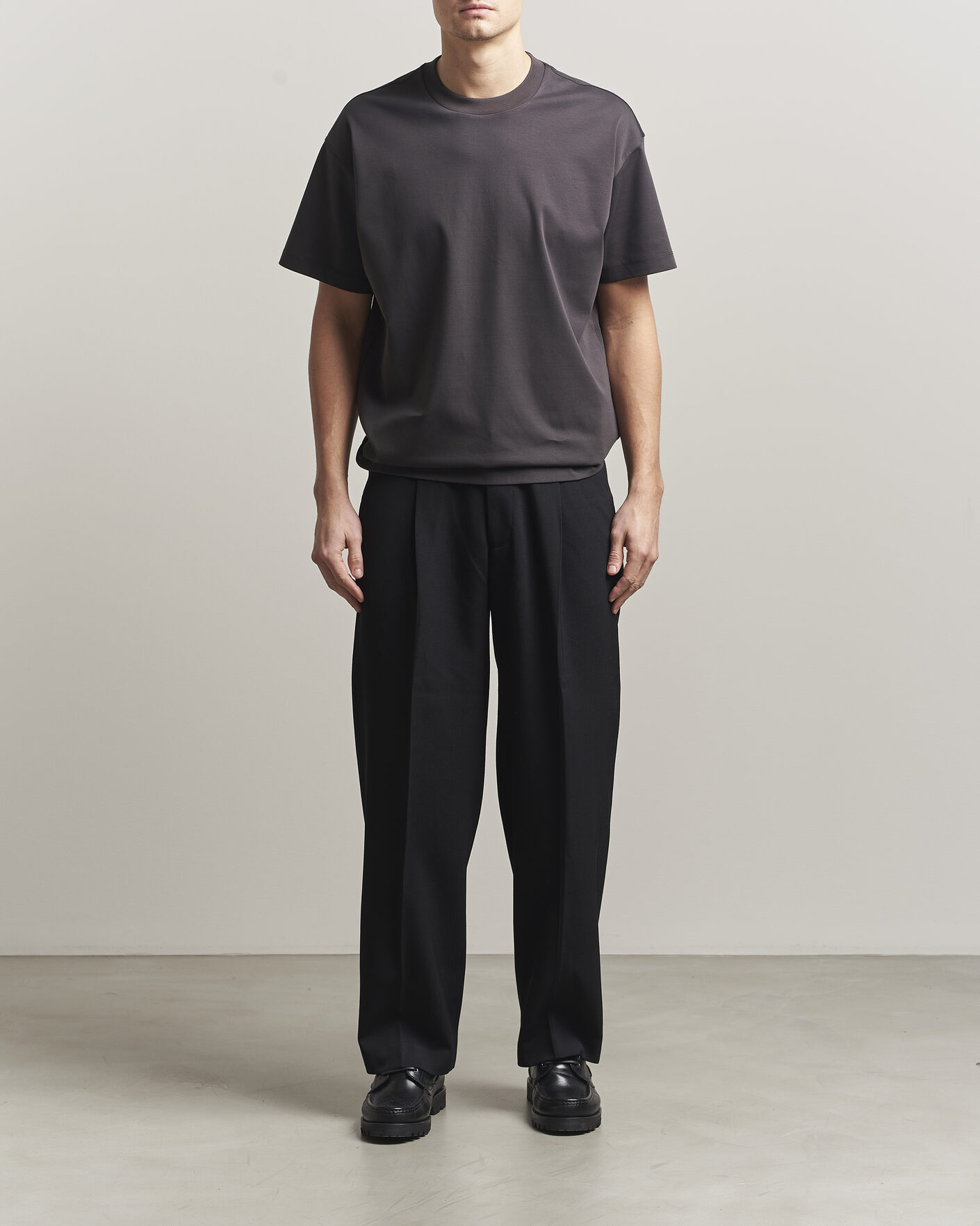 Herr | T-Shirts | NN07 | Lionel Mercerized Crew Neck T-Shirt Deep Truffle