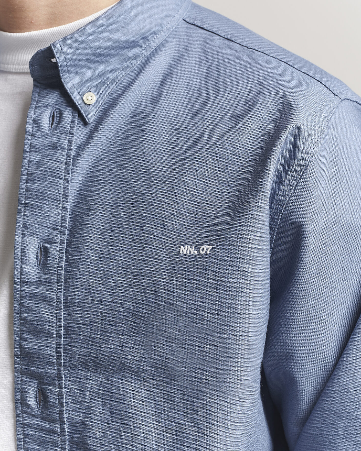 Herr | Skjortor | NN07 | Colby Oxford Shirt Stone Blue