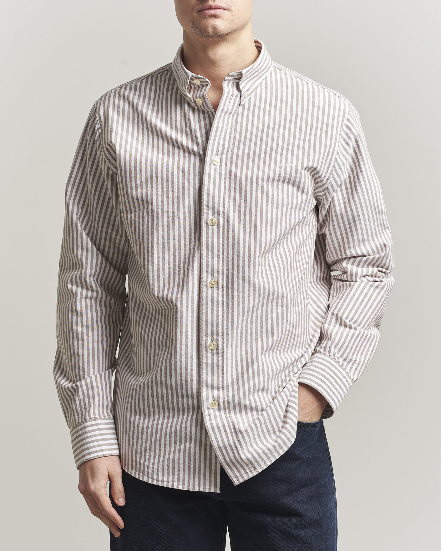 Herr | Skjortor | NN07 | Colby Oxford Shirt Terracotta/White