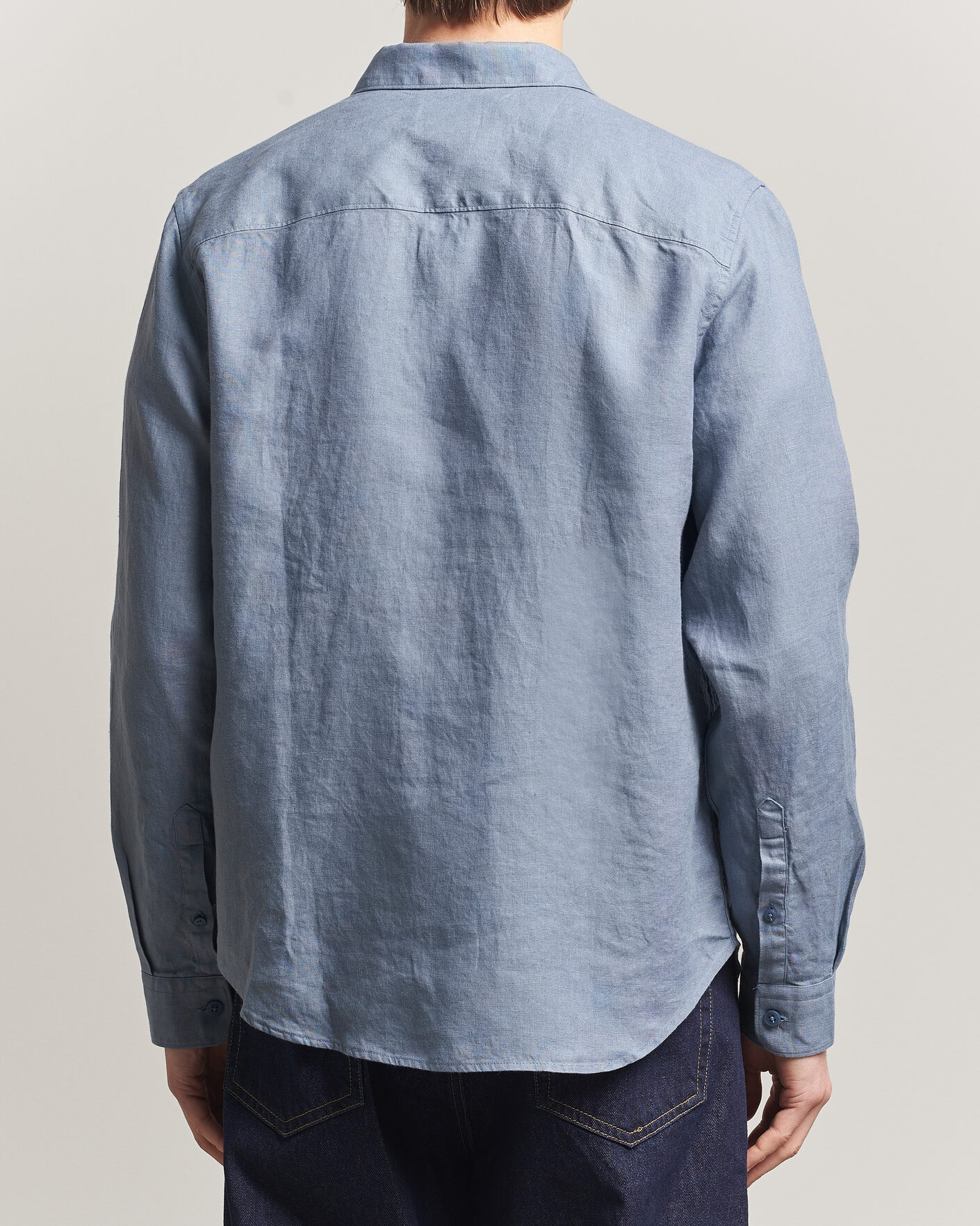 Herr | Skjortor | NN07 | Enzo Linen Shirt Stone Blue