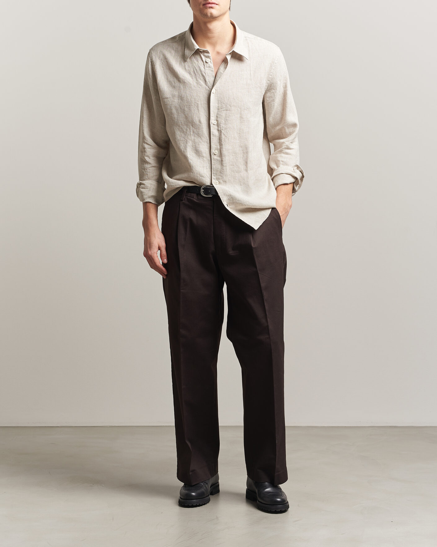 Herr | Skjortor | NN07 | Enzo Linen Shirt Oat