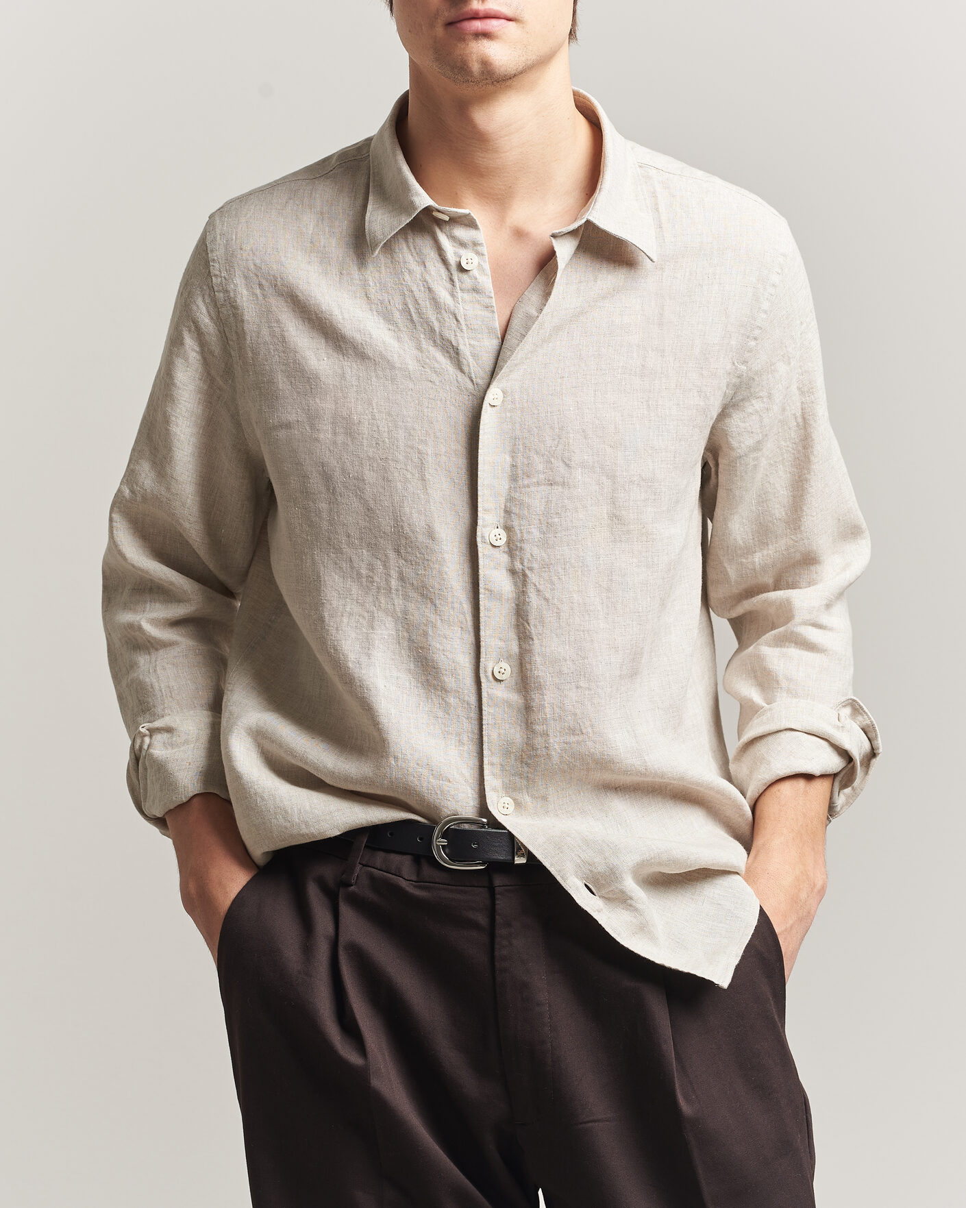 Herr | Skjortor | NN07 | Enzo Linen Shirt Oat
