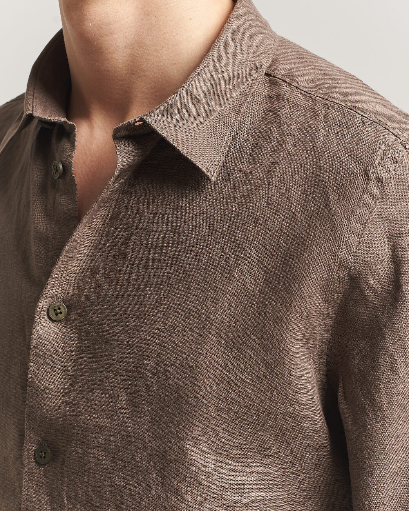 Herr | Skjortor | NN07 | Enzo Linen Shirt Mable Husk