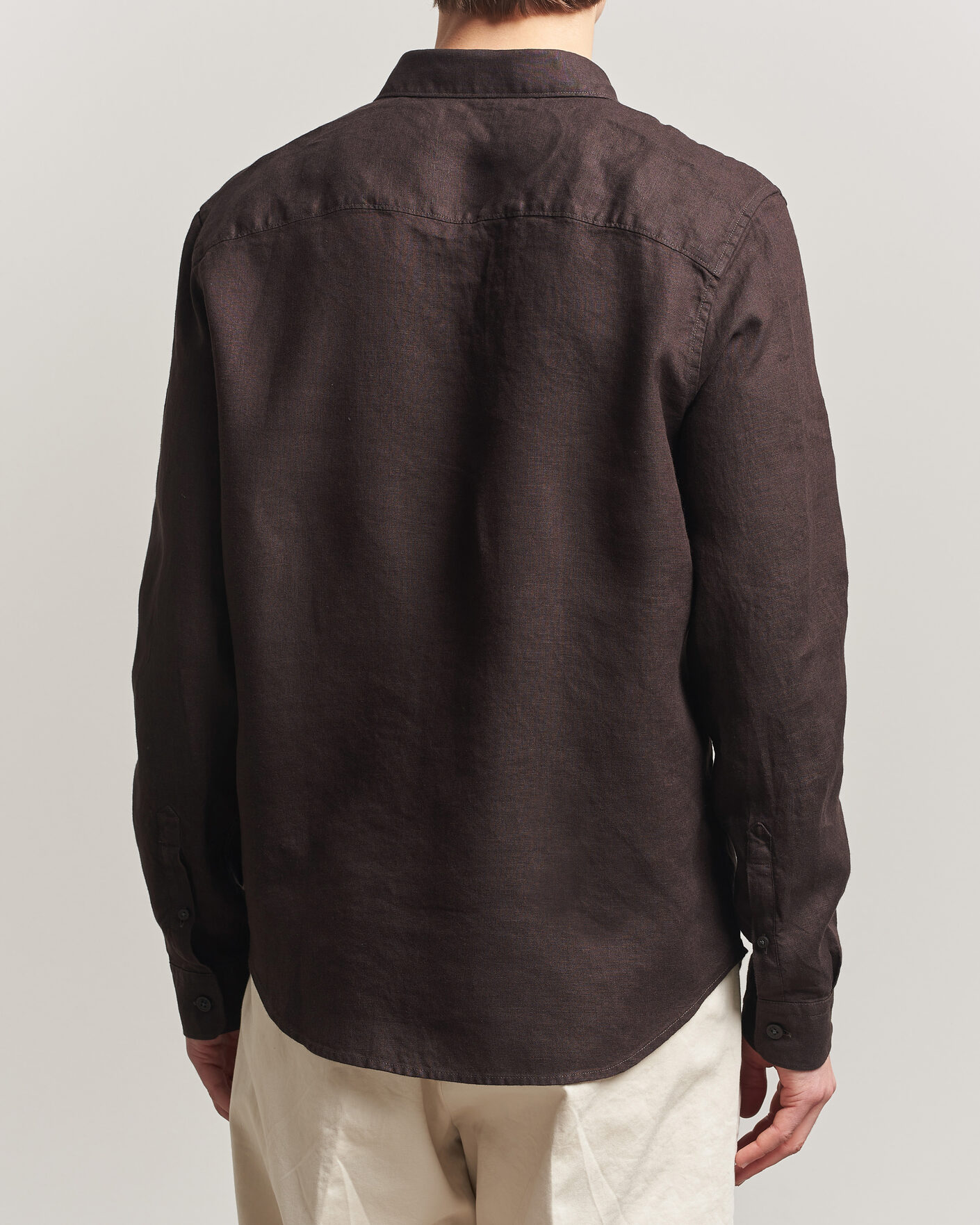 Herr | Skjortor | NN07 | Enzo Linen Shirt Deep Truffle