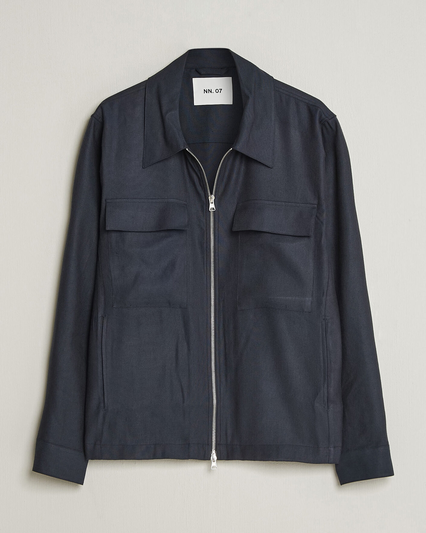 Herr | Skjortor | NN07 | Alban Linen/Viscose Overshirt Deep Navy