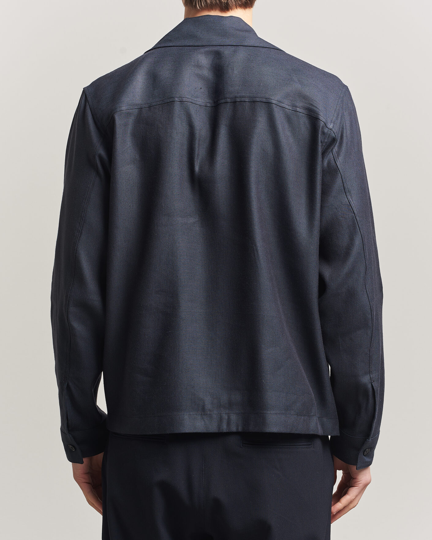 Herr | Skjortor | NN07 | Alban Linen/Viscose Overshirt Deep Navy