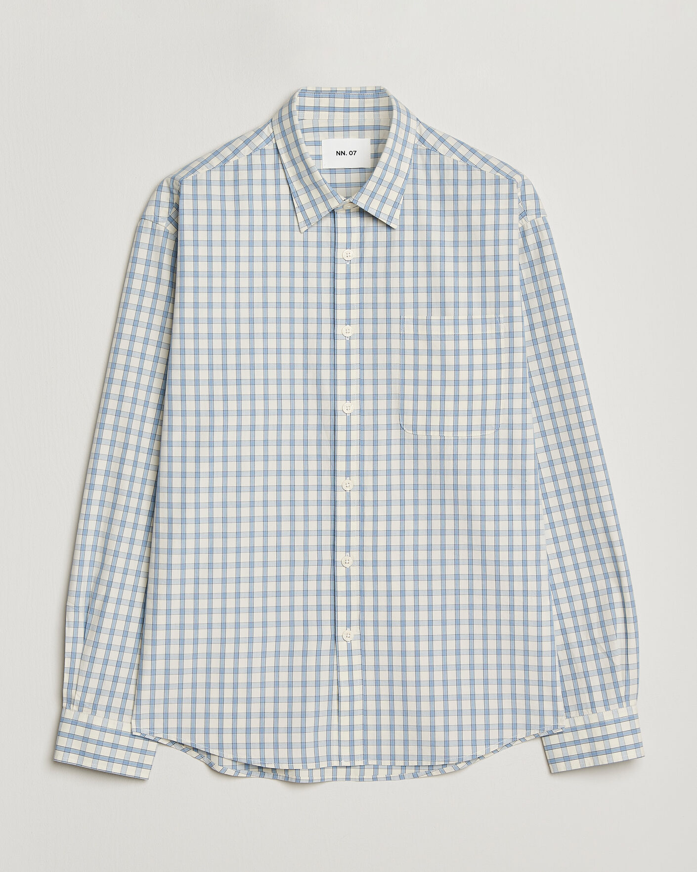 Herr | Skjortor | NN07 | Deon Brushed Cotton Shirt Ecru Check