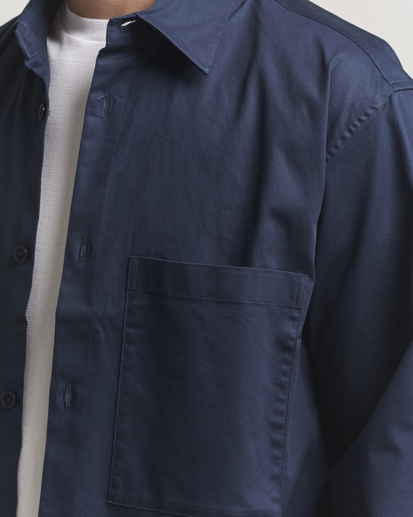 Herr | Skjortor | NN07 | Freddy Cotton Overshirt Navy Blue