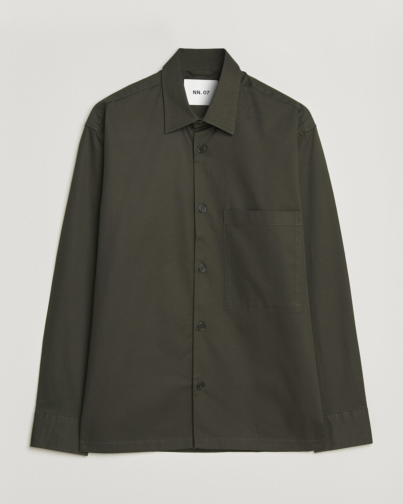 Herr | Skjortor | NN07 | Freddy Cotton Overshirt Dark Army