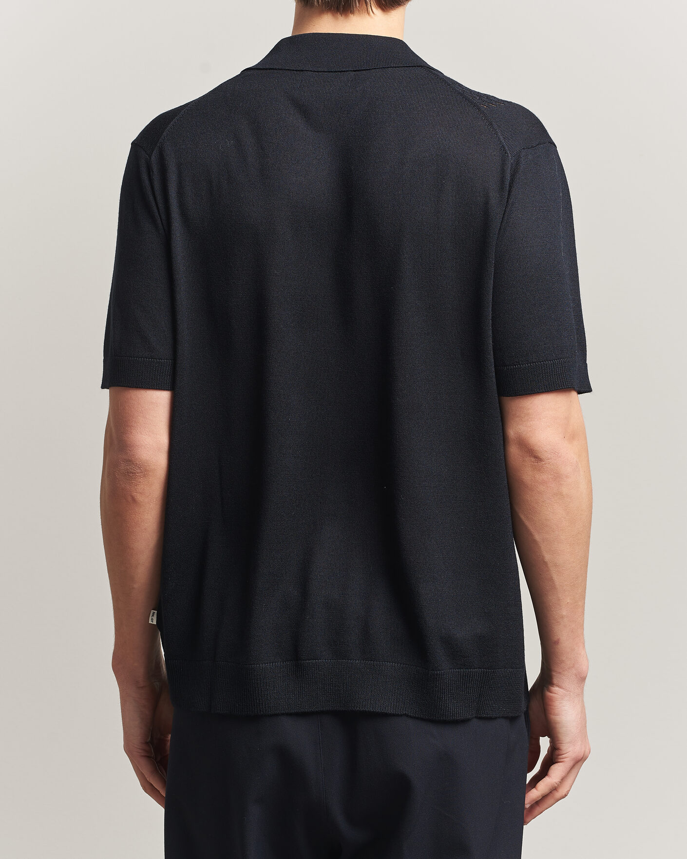 Herr | Skjortor | NN07 | Thor Knitted Short Sleeve Shirt Deep Navy