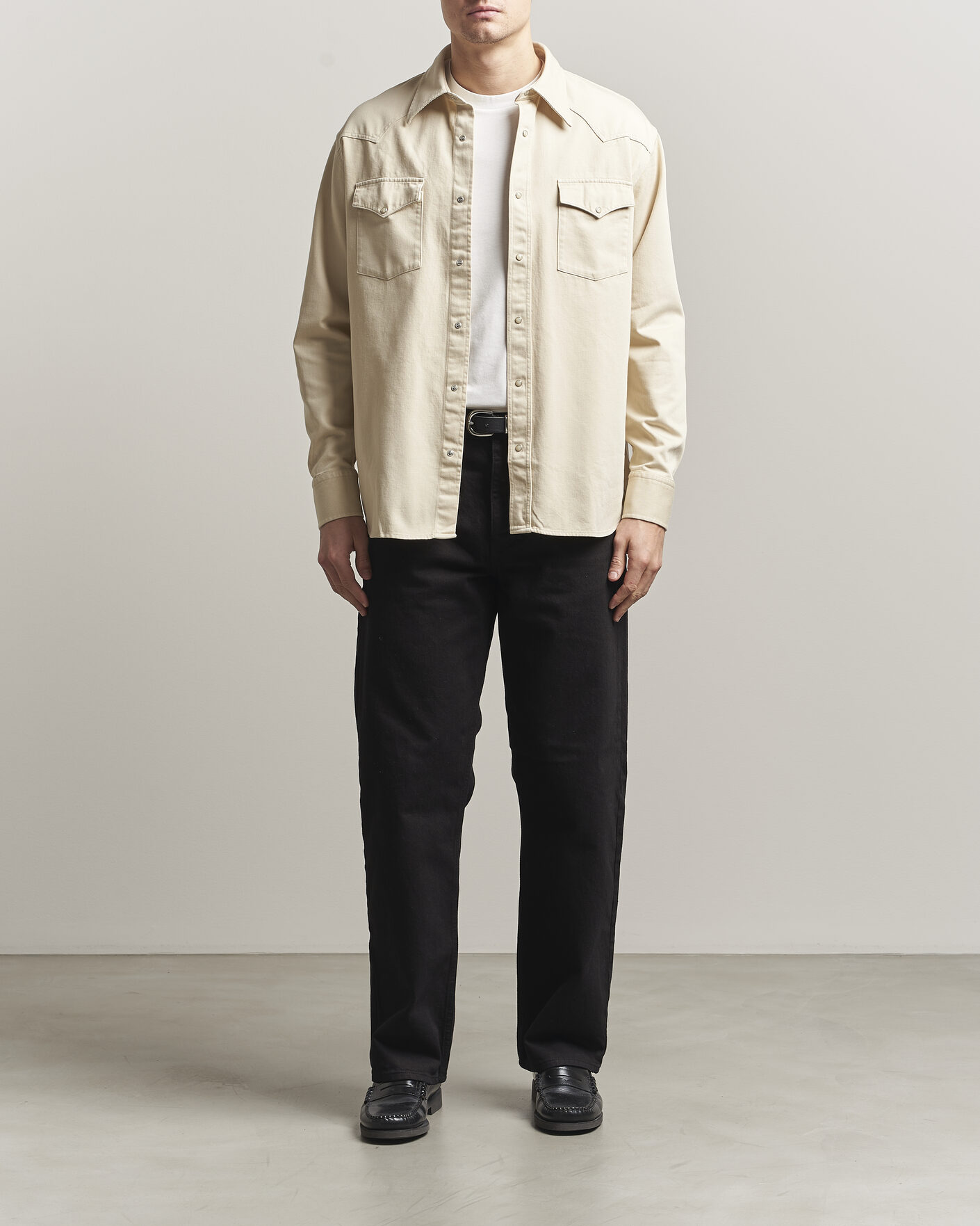 Herr | Skjortor | NN07 | Ricky Western Denim Shirt Ivory