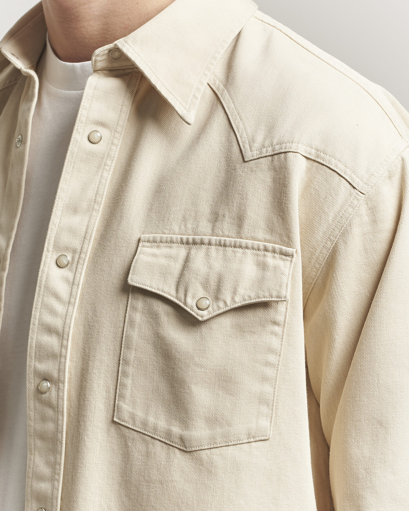 Herr | Skjortor | NN07 | Ricky Western Denim Shirt Ivory