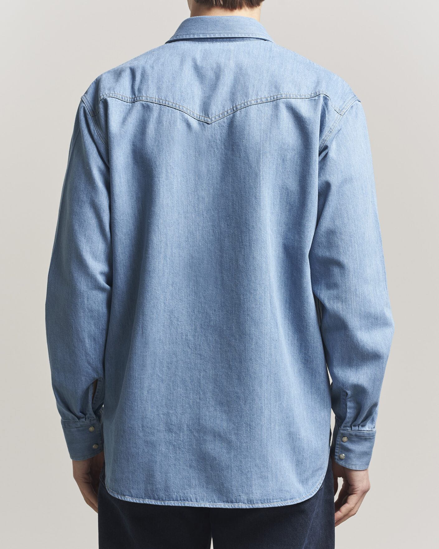 Herr | Skjortor | NN07 | Ricky Western Denim Shirt Light Indigo