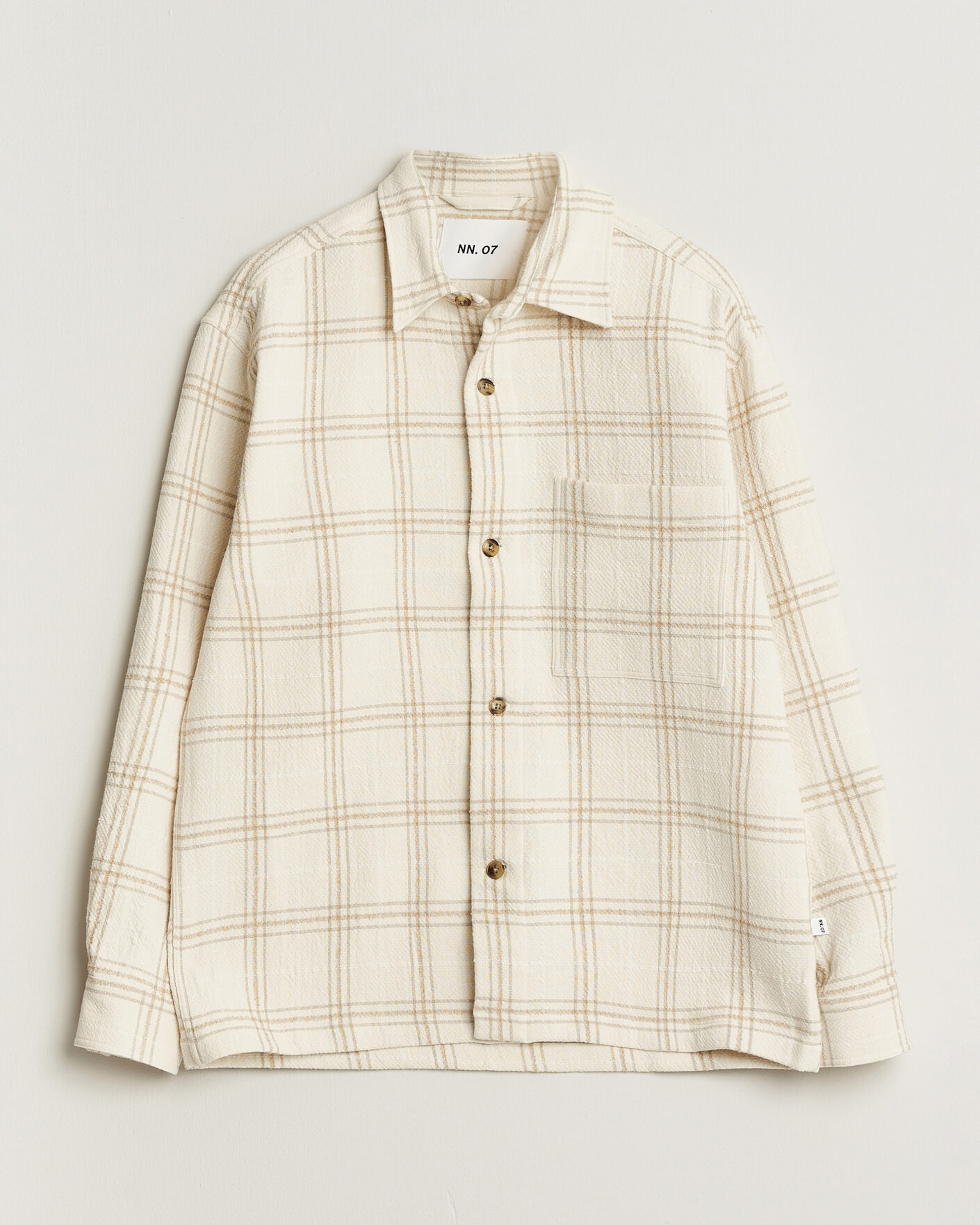 Herr | Skjortor | NN07 | Adwin Checked Overshirt Ivory