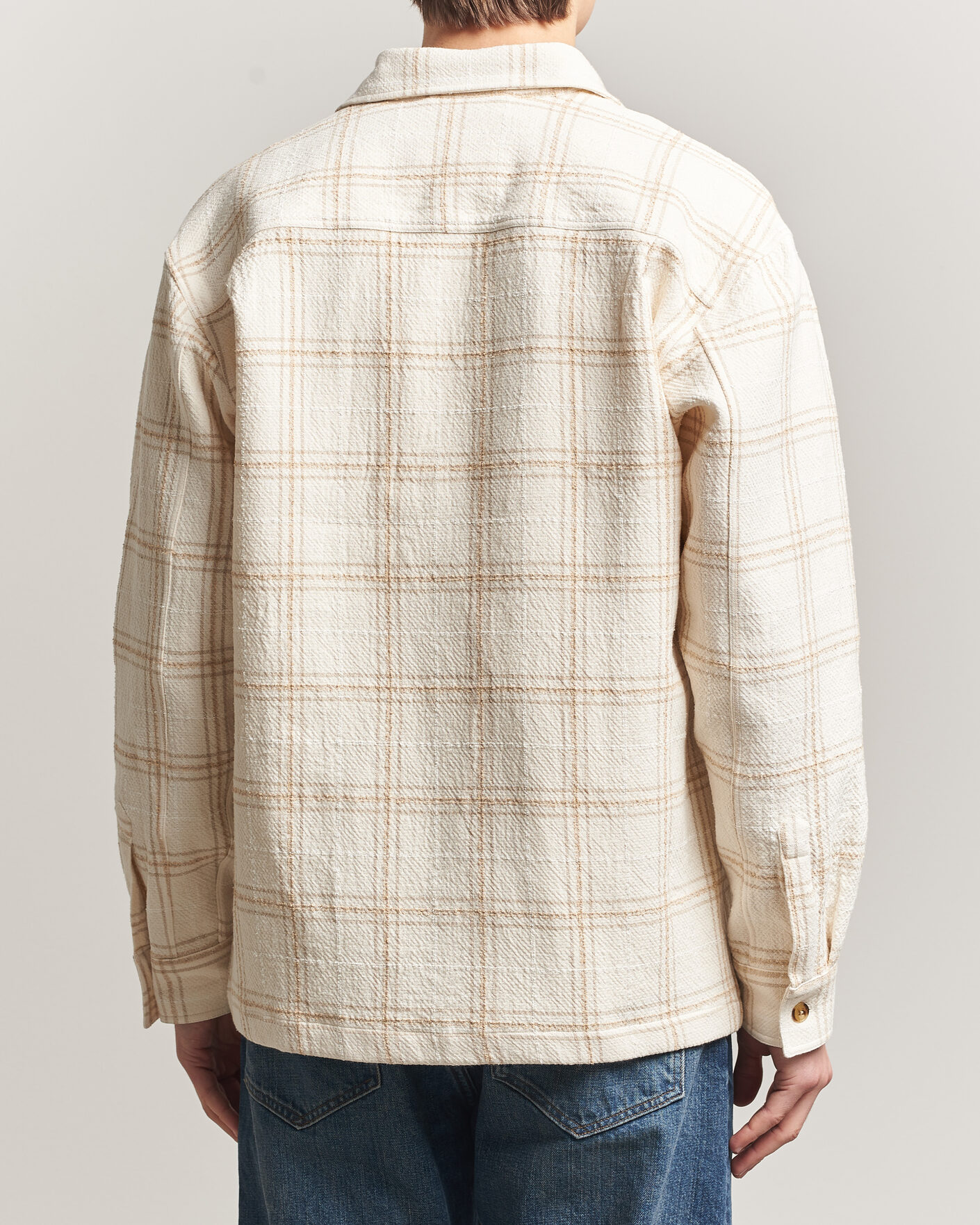 Herr | Skjortor | NN07 | Adwin Checked Overshirt Ivory