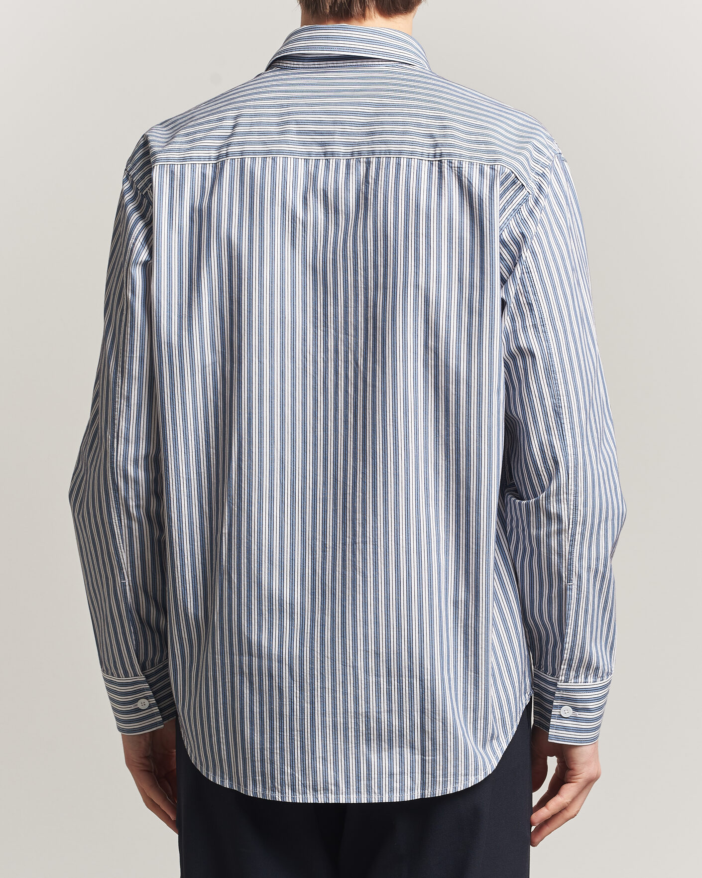 Herr | Skjortor | NN07 | Freddy Striped Shirt Sea Spray Green