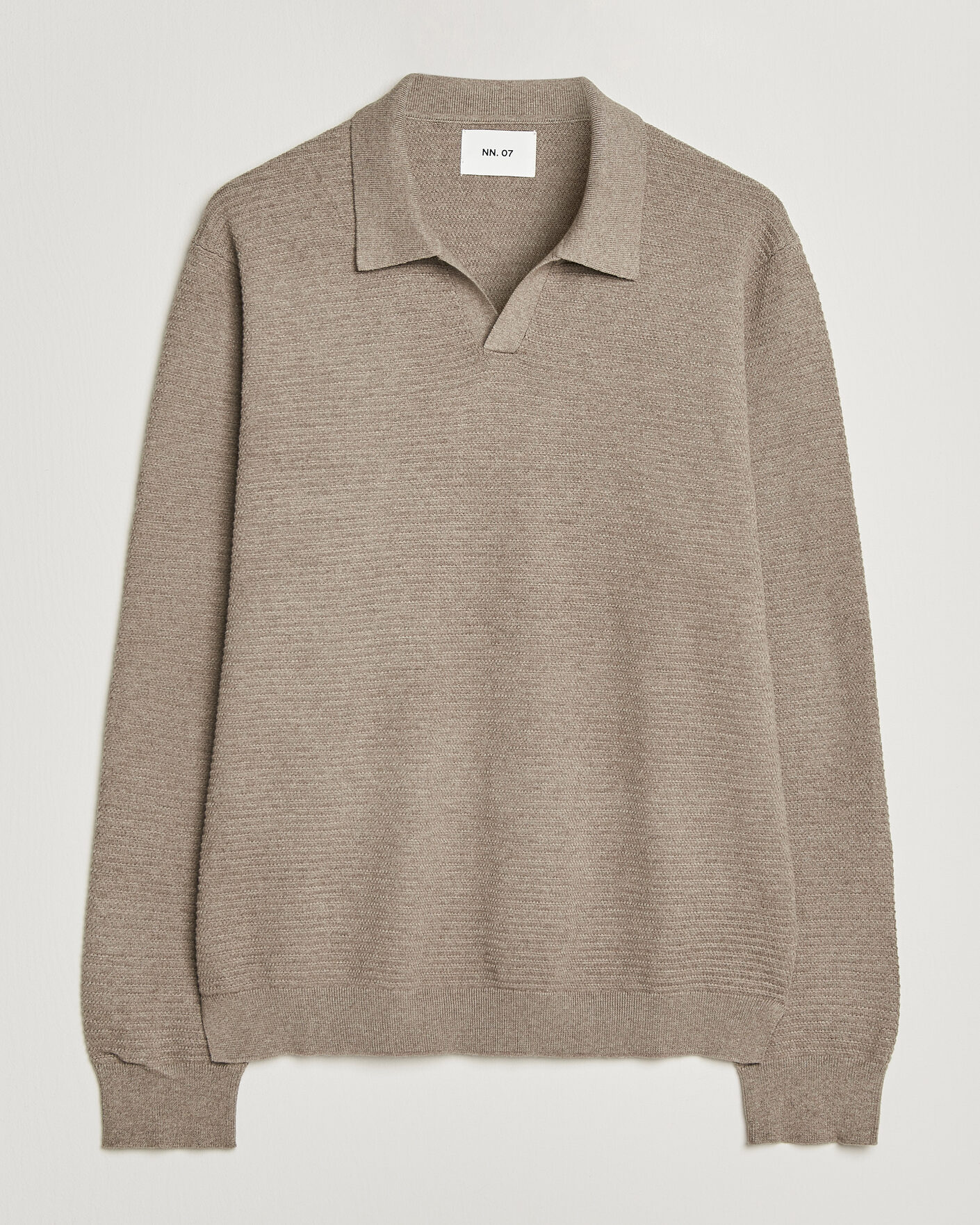 Herr | Tröjor | NN07 | Paul Knitted Long Sleeve Polo Mable Husk