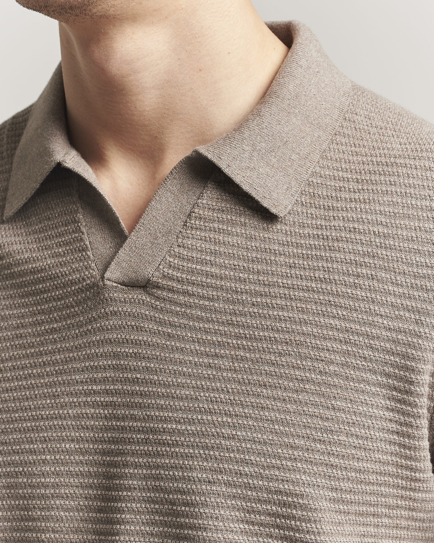 Herr | Tröjor | NN07 | Paul Knitted Long Sleeve Polo Mable Husk