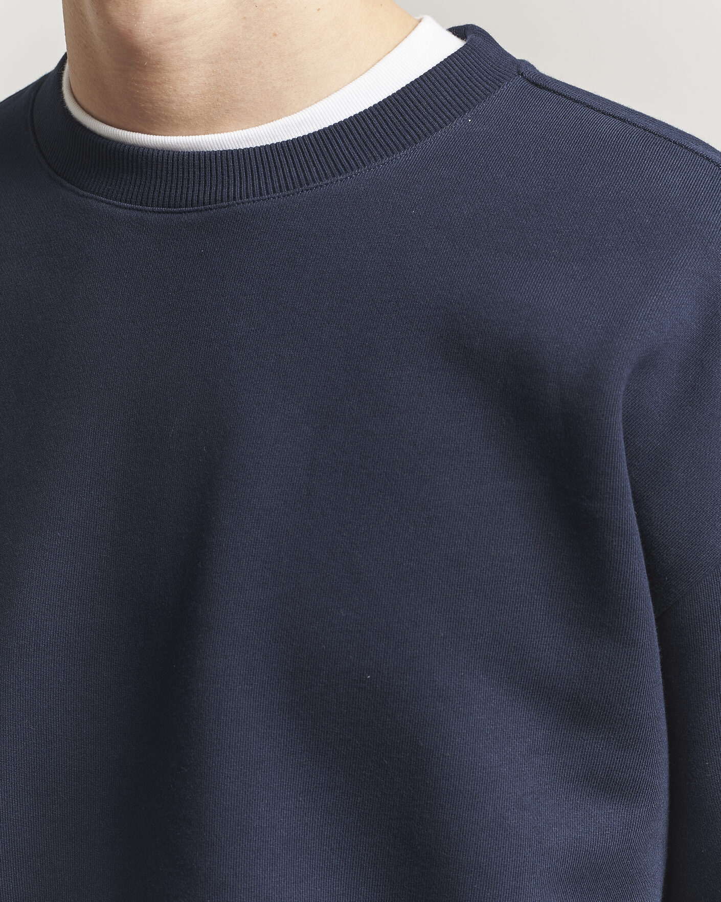 Herr | Tröjor | NN07 | David Crew Neck Sweatshirt Navy Blue
