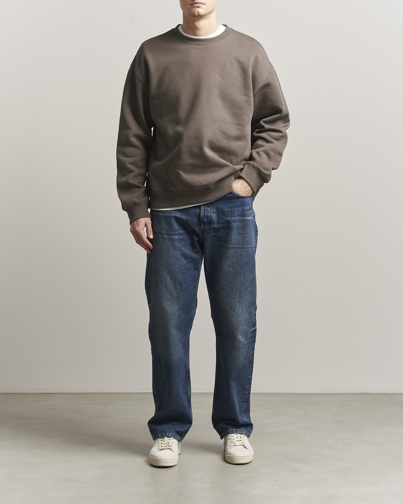 Herr | Tröjor | NN07 | David Crew Neck Sweatshirt Mable Husk