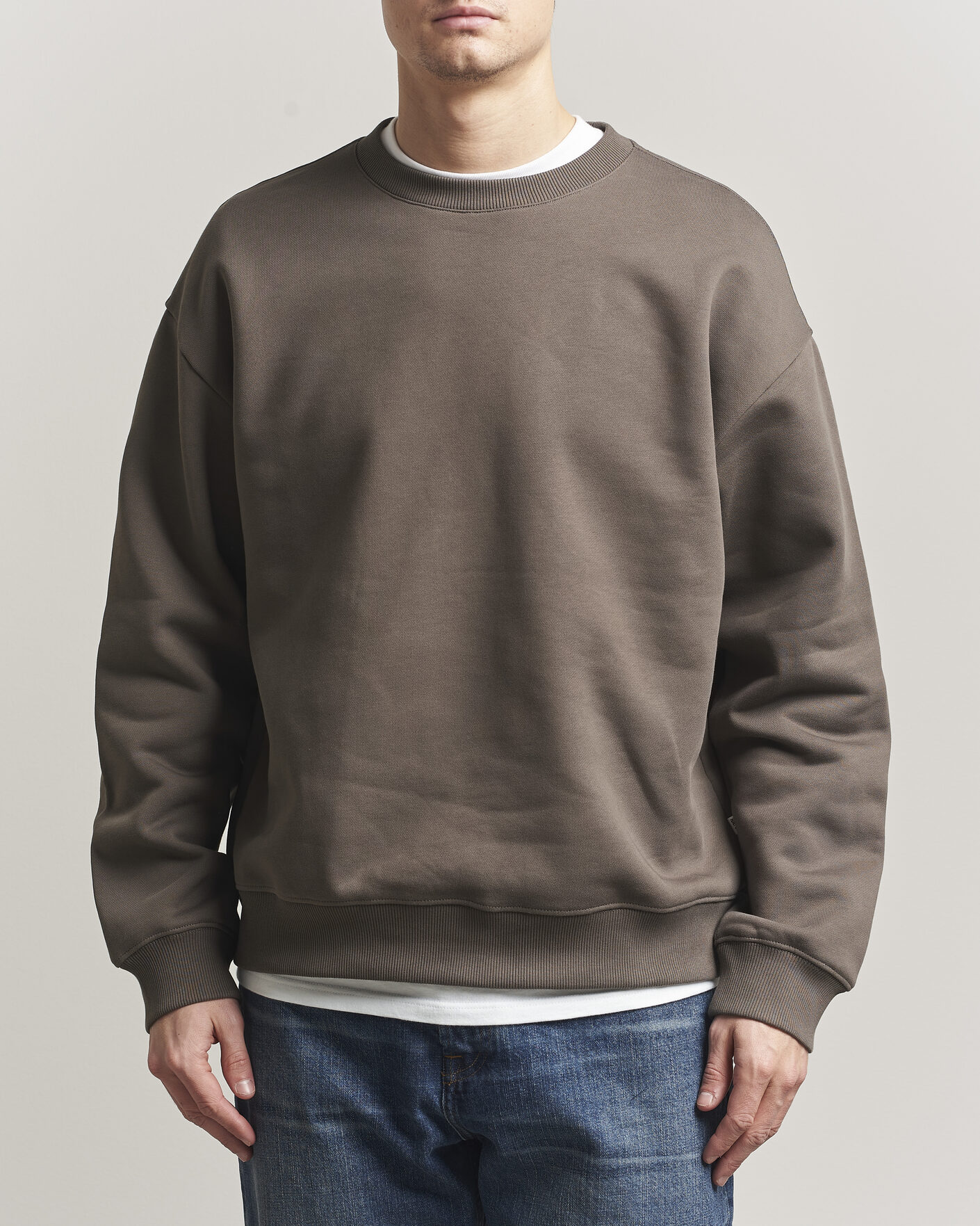 Herr | Tröjor | NN07 | David Crew Neck Sweatshirt Mable Husk