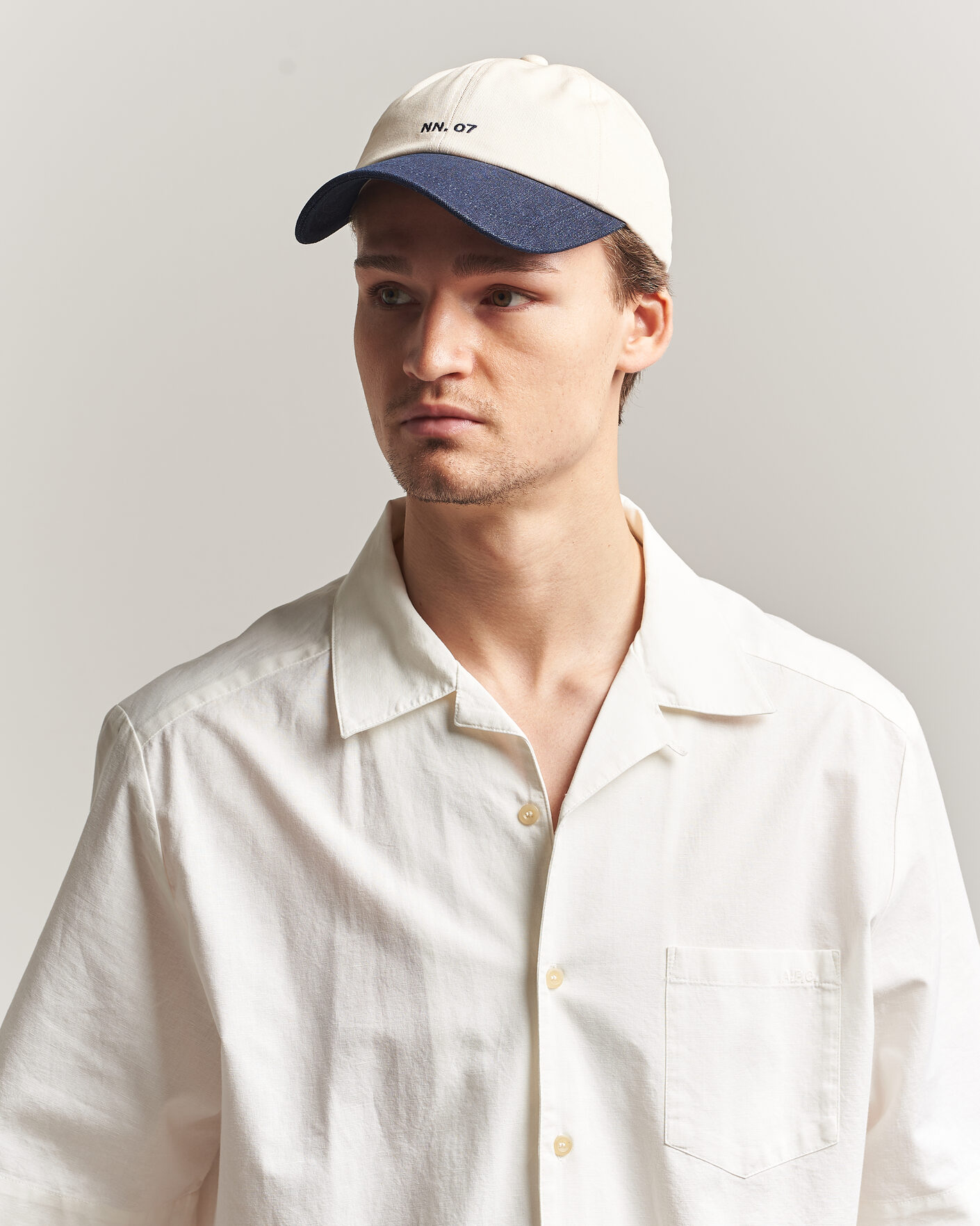 Herr | Hattar & kepsar | NN07 | Logo Cap Raw Indigo