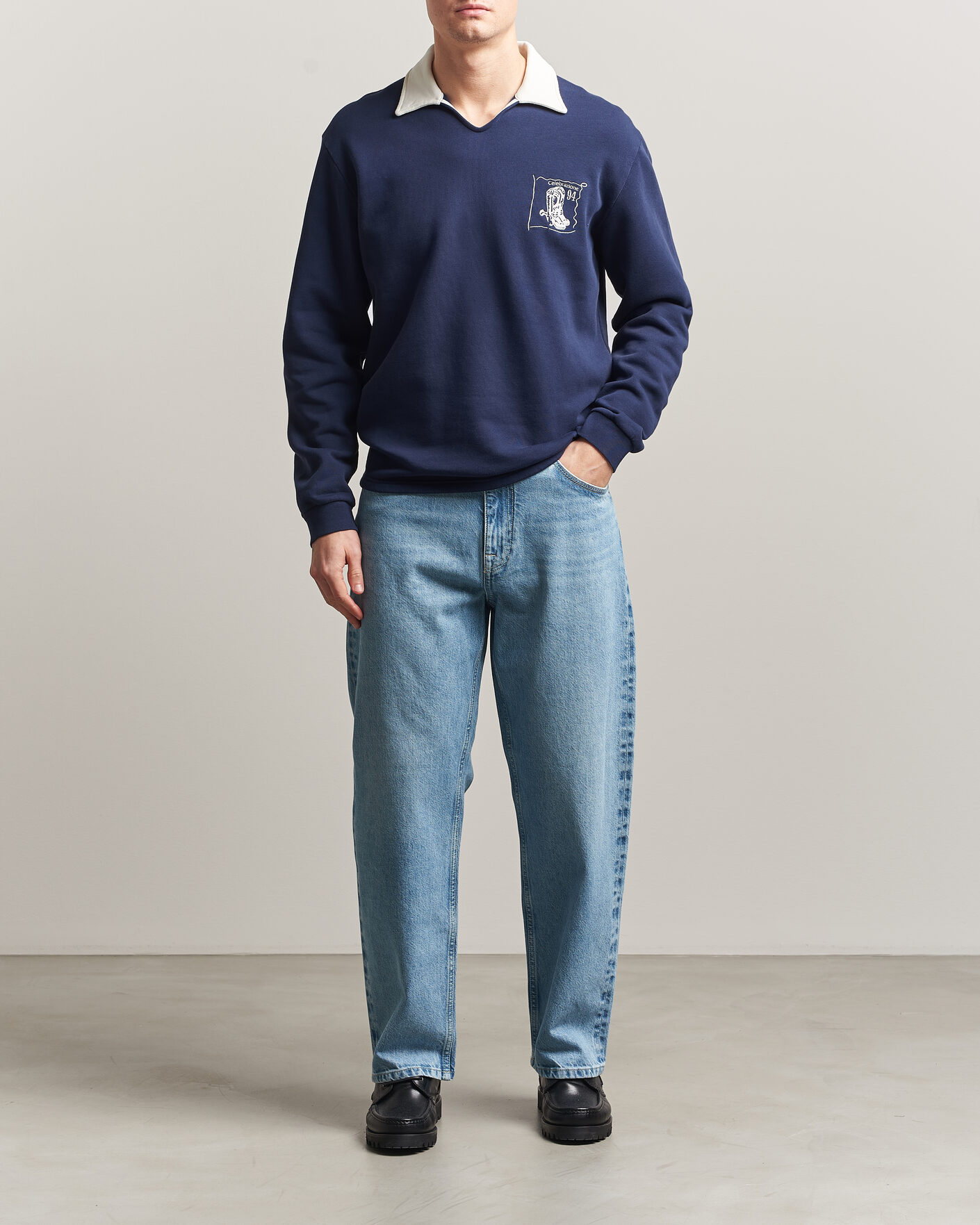 Herr | Skjortor | NN07 | Otis Loose Fit Selvedge Jeans Light Blue