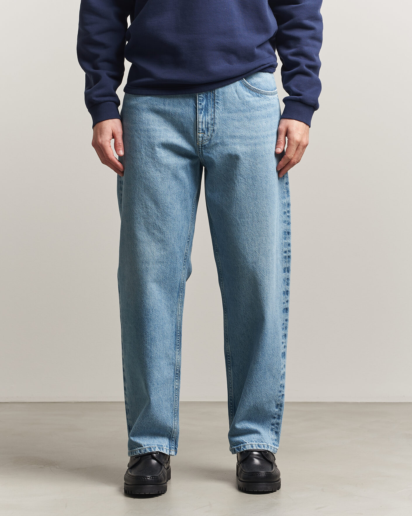 Herr | Skjortor | NN07 | Otis Loose Fit Selvedge Jeans Light Blue