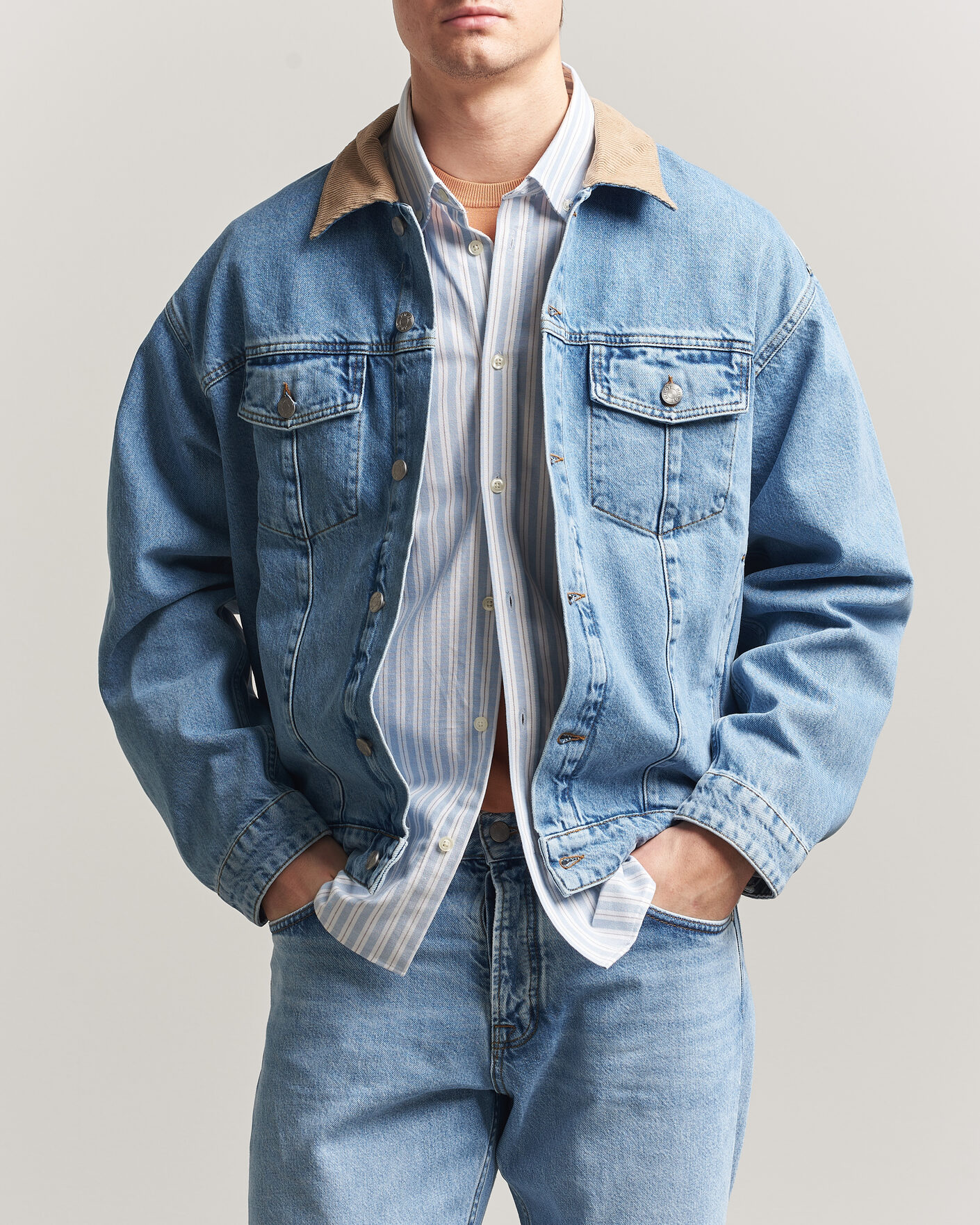 Herr | Jackor | NN07 | Roy Denim Jacket Vintage Blue