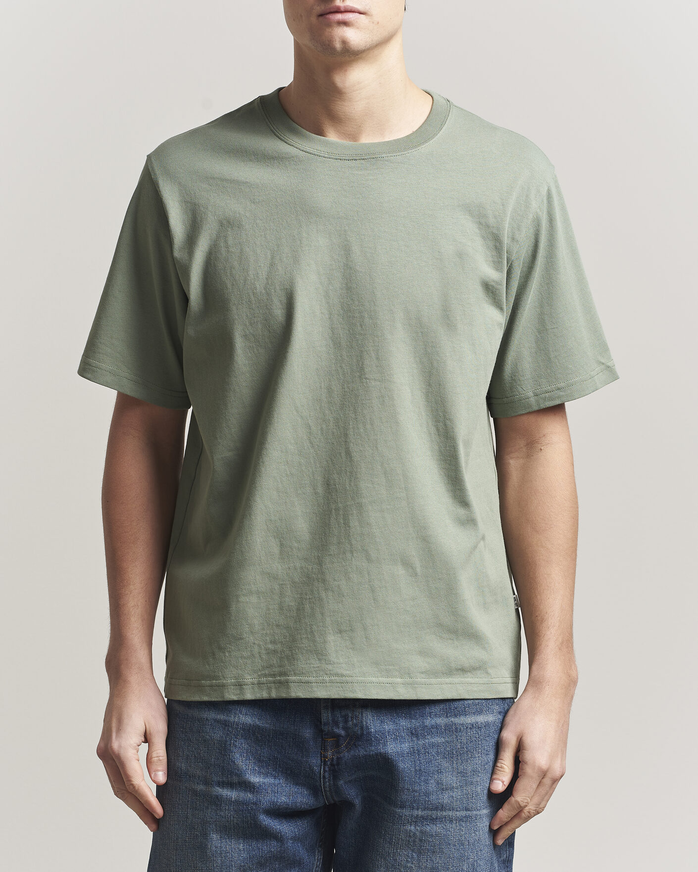 Herr | T-Shirts | NN07 | Jett Washed Crew Neck T-Shirt Sea Spray Green