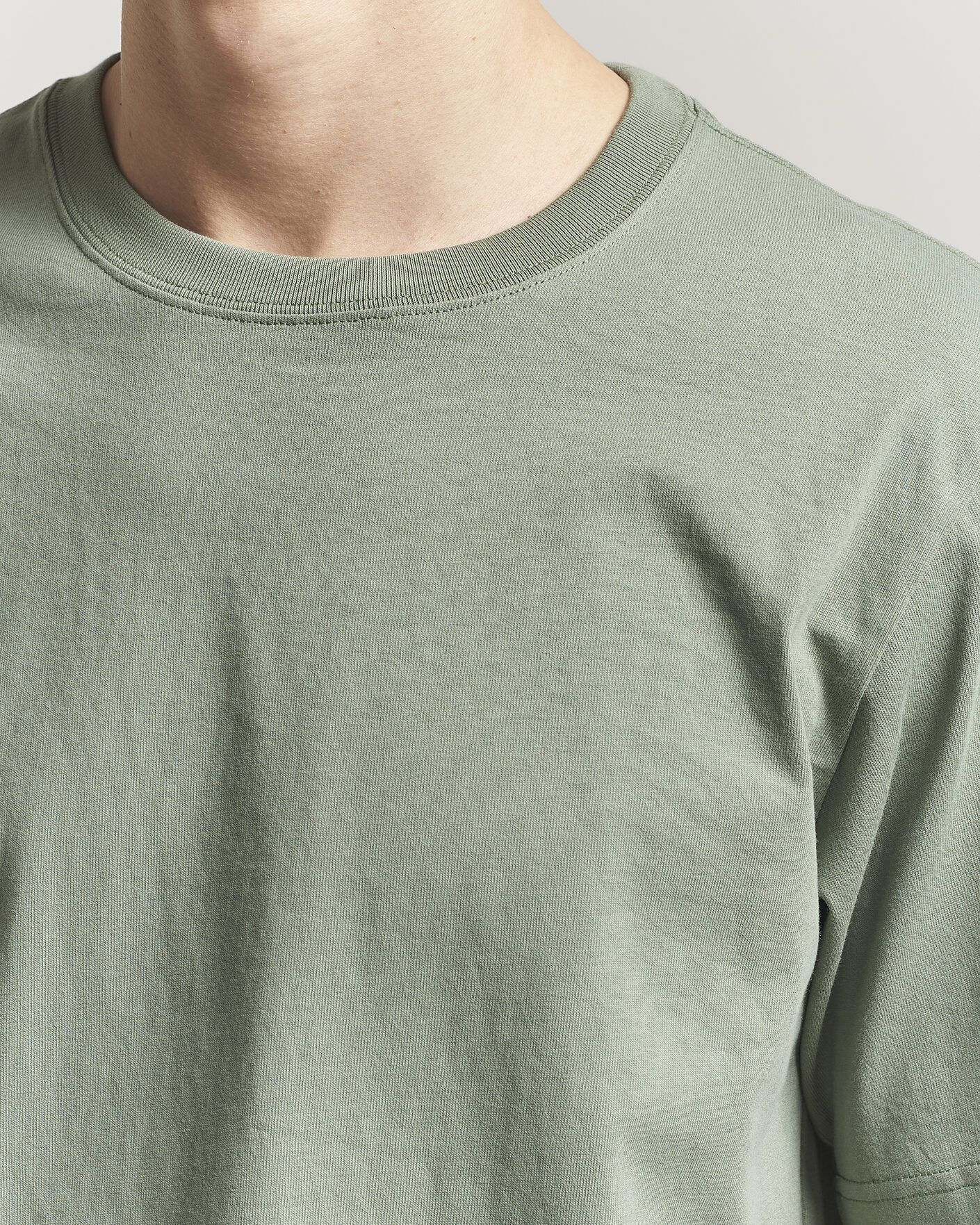 Herr | T-Shirts | NN07 | Jett Washed Crew Neck T-Shirt Sea Spray Green