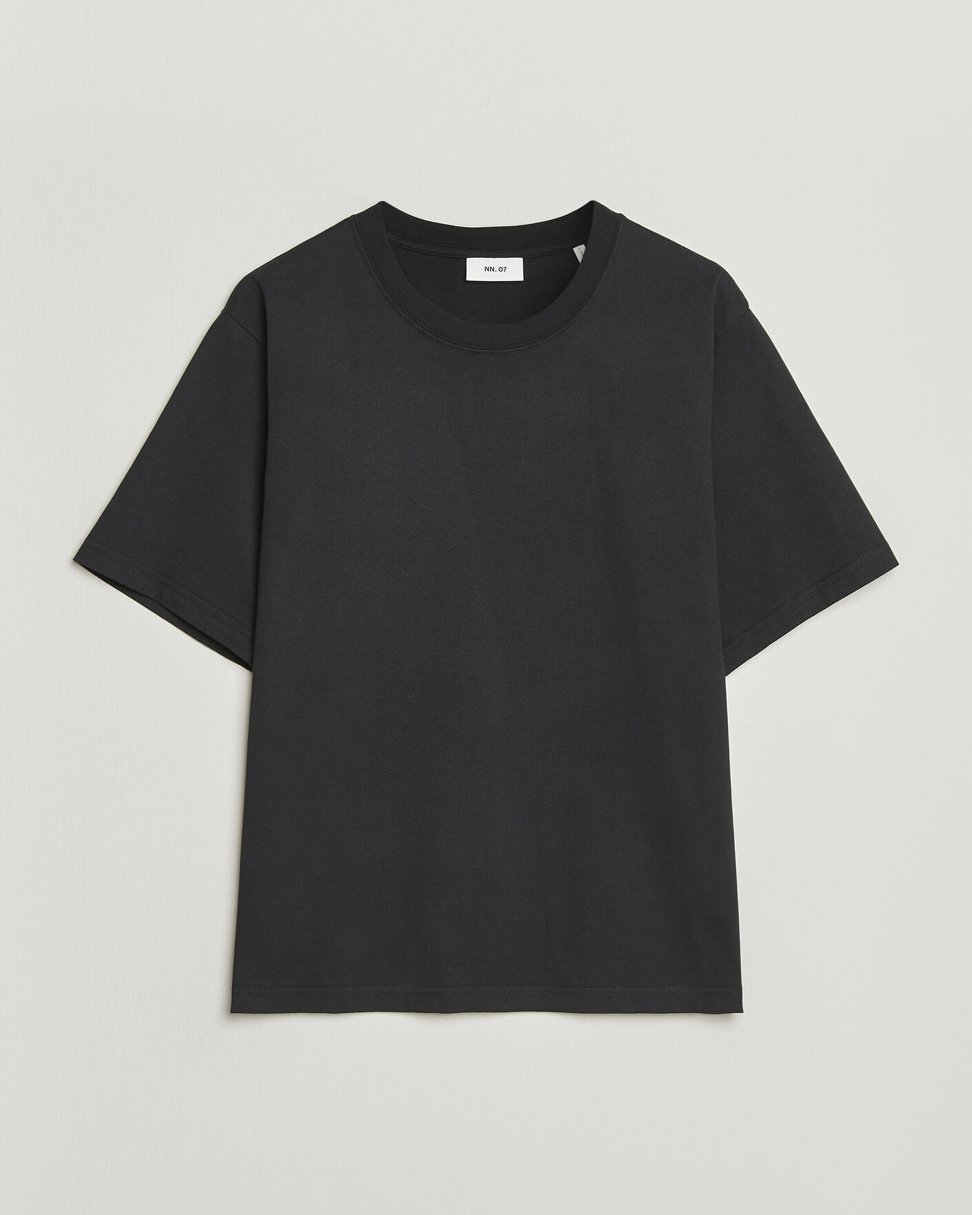 Herr | T-Shirts | NN07 | Jett Washed Crew Neck T-Shirt Black