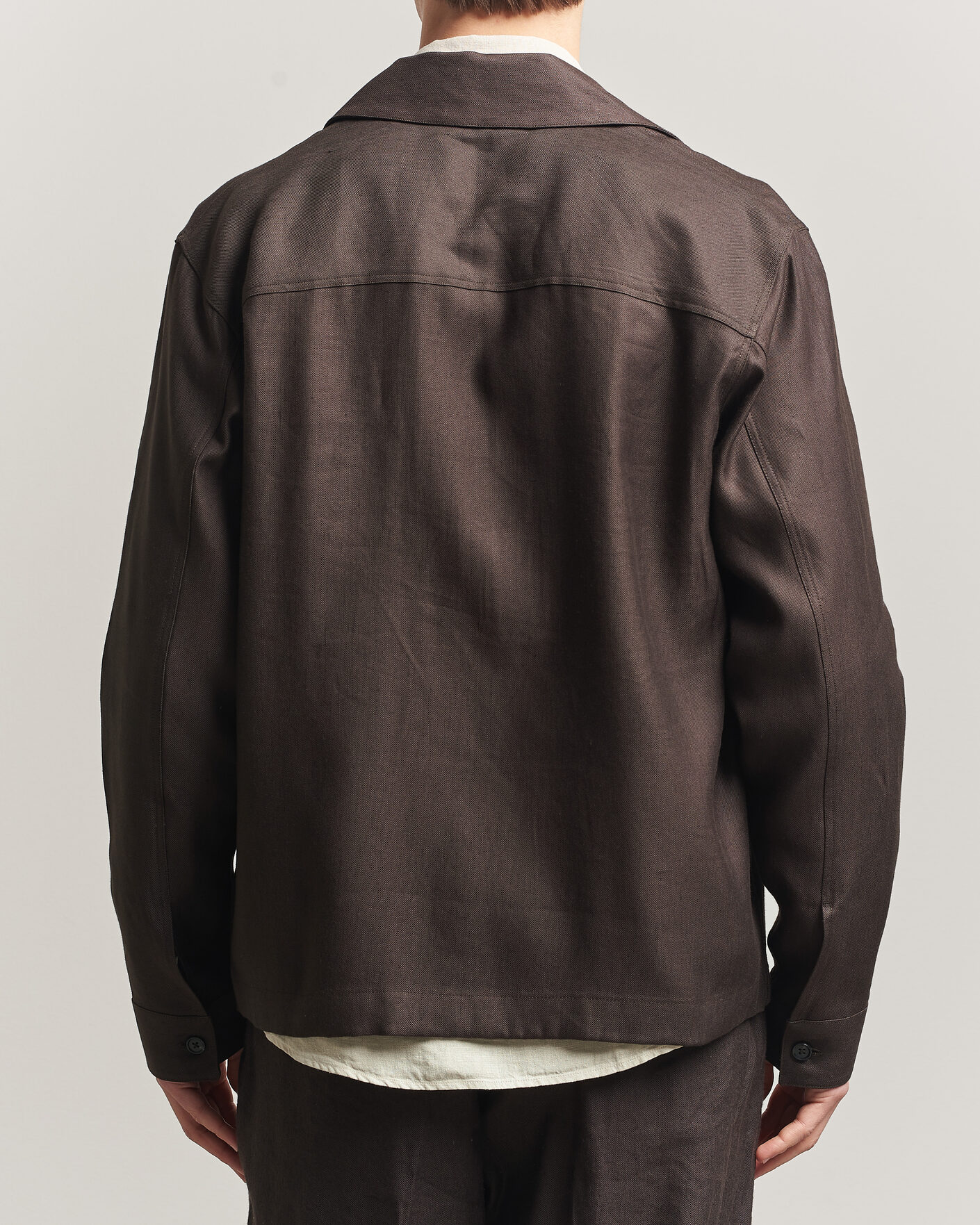 Herr | Skjortor | NN07 | Alban Linen/Viscose Overshirt Deep Truffle