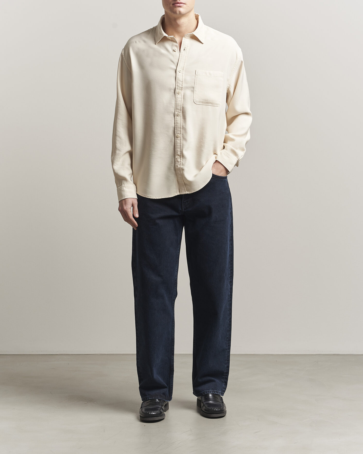 Herr | Skjortor | NN07 | Deon Tencel Shirt Ivory