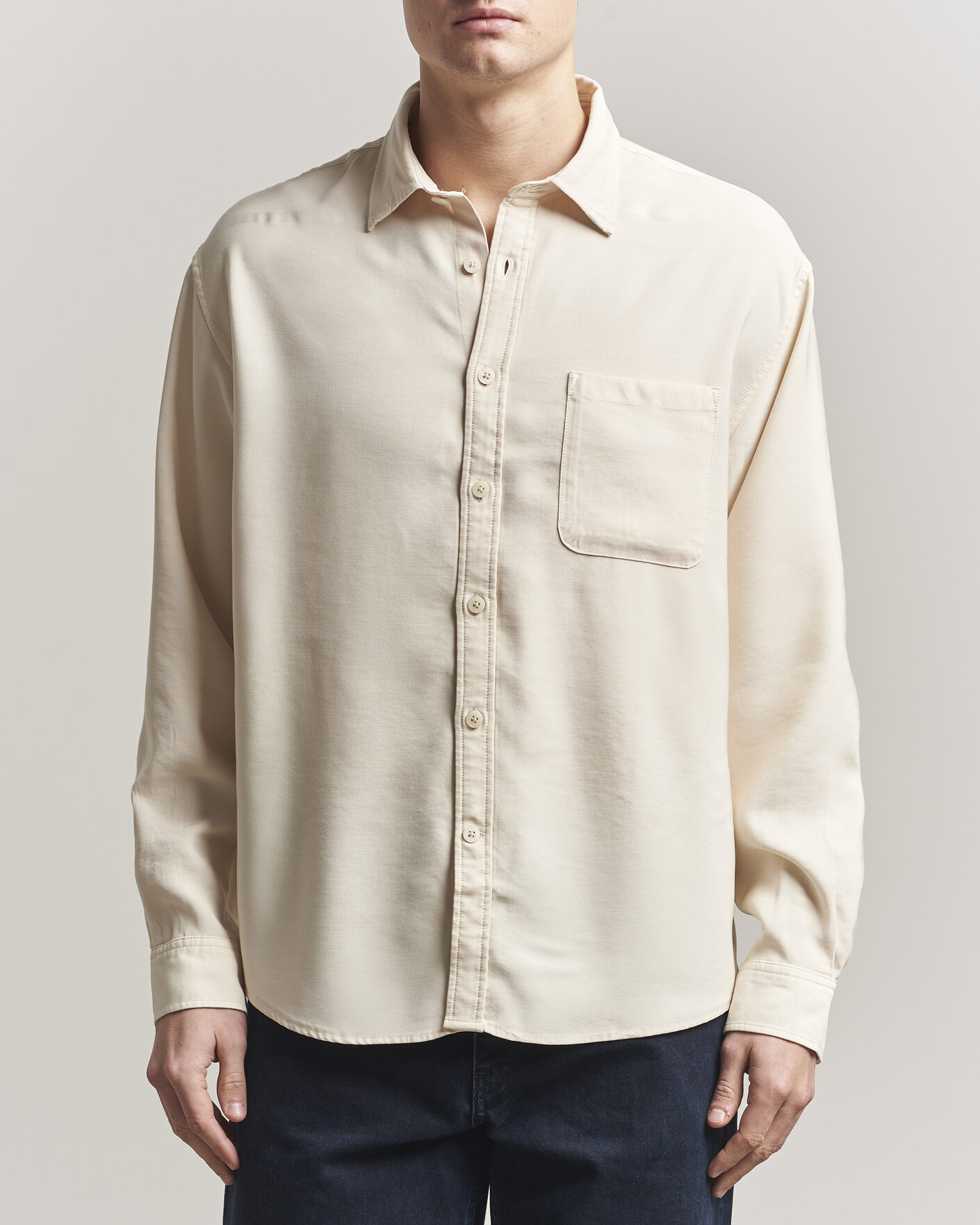 Herr | Skjortor | NN07 | Deon Tencel Shirt Ivory