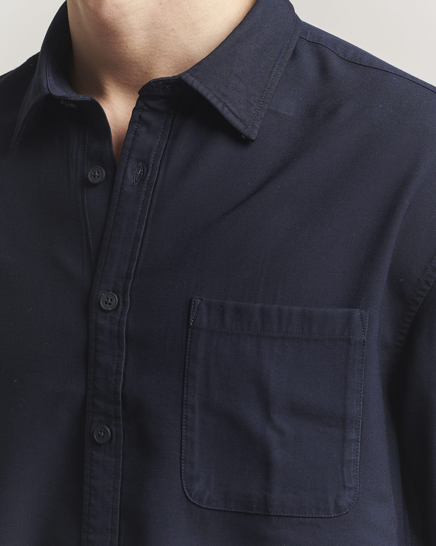 Herr | Skjortor | NN07 | Deon Tencel Shirt Navy Blue