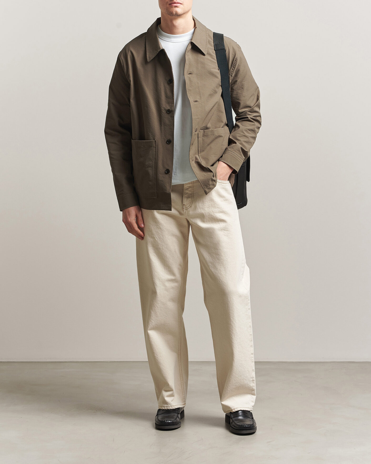 Herr | Skjortor | NN07 | Blaze Seersucker Overshirt Mable Husk