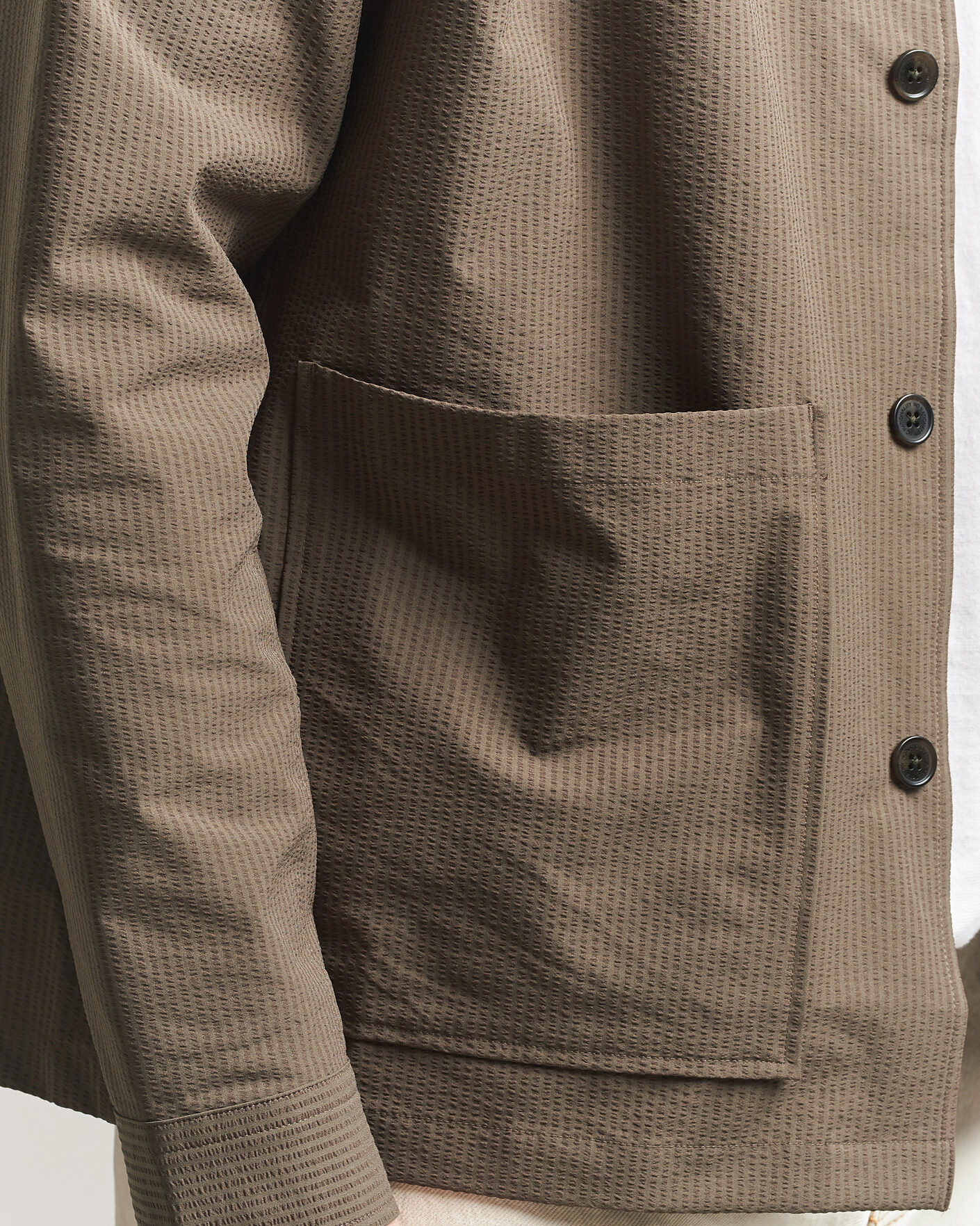 Herr | Skjortor | NN07 | Blaze Seersucker Overshirt Mable Husk