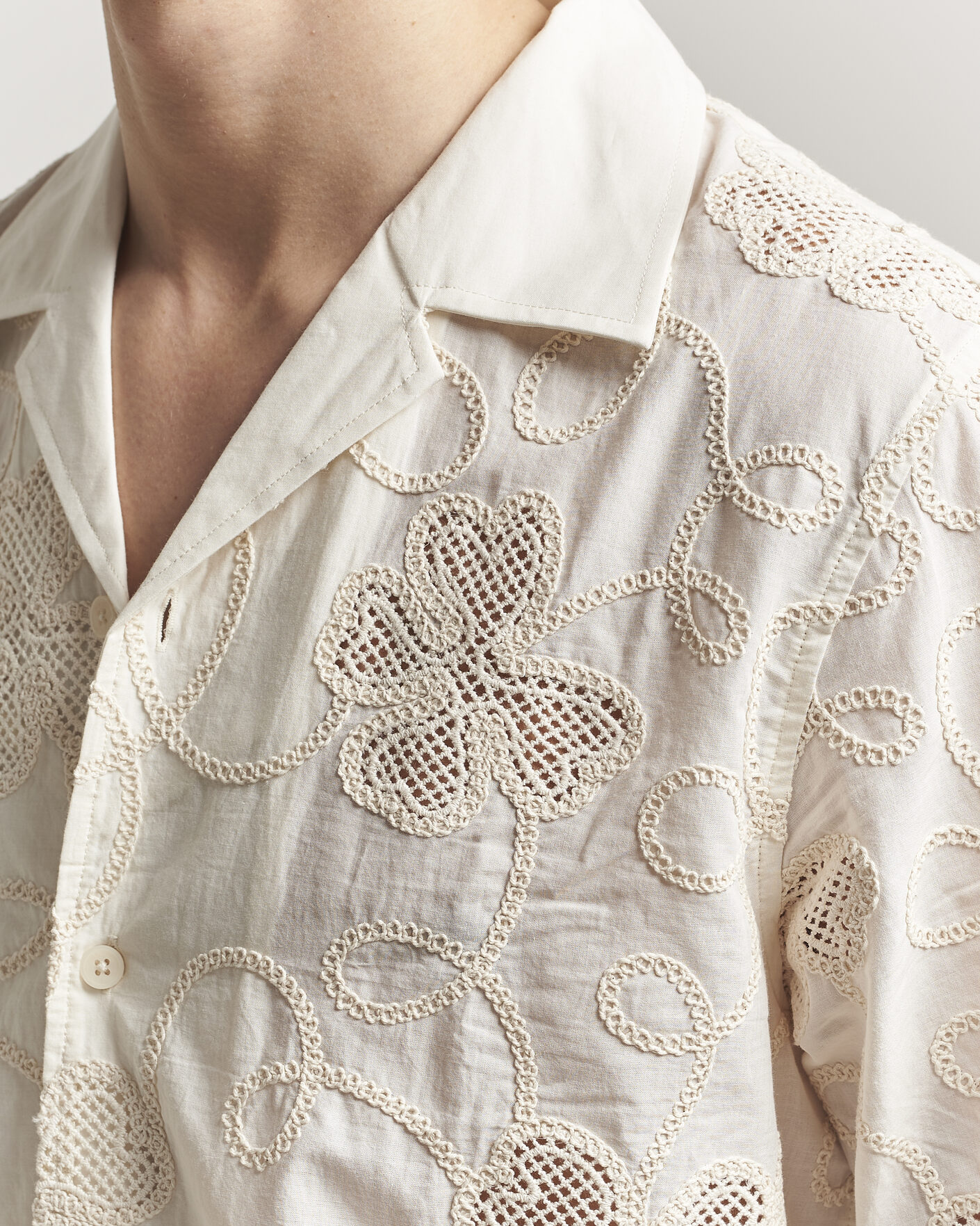 Herr | Skjortor | NN07 | Ben Flower Shirt Ivory