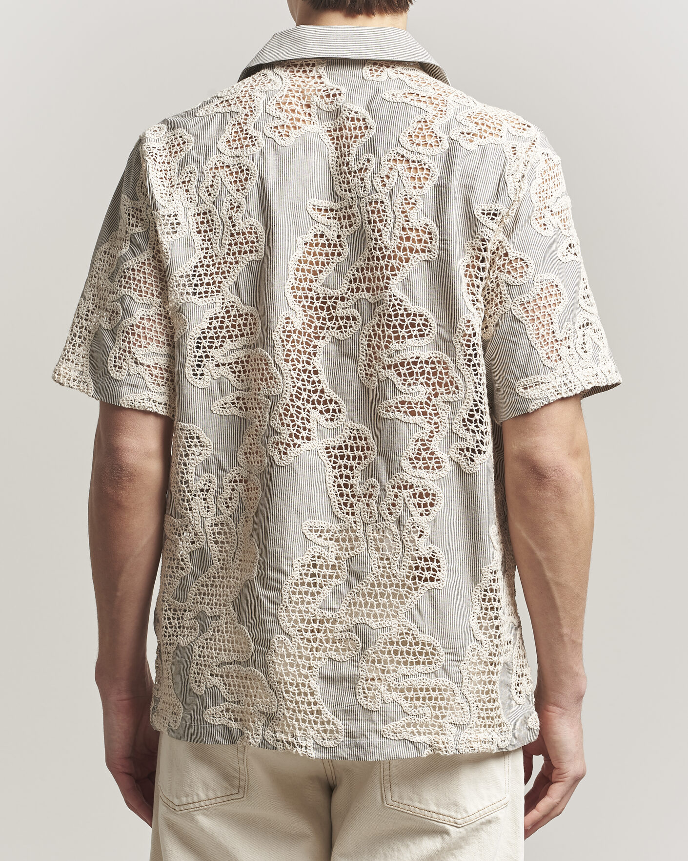 Herr | Skjortor | NN07 | Julio Flower Short Sleeve Shirt Deep Truffle