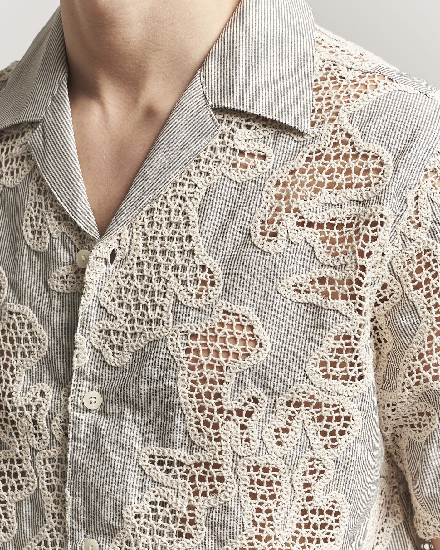 Herr | Skjortor | NN07 | Julio Flower Short Sleeve Shirt Deep Truffle