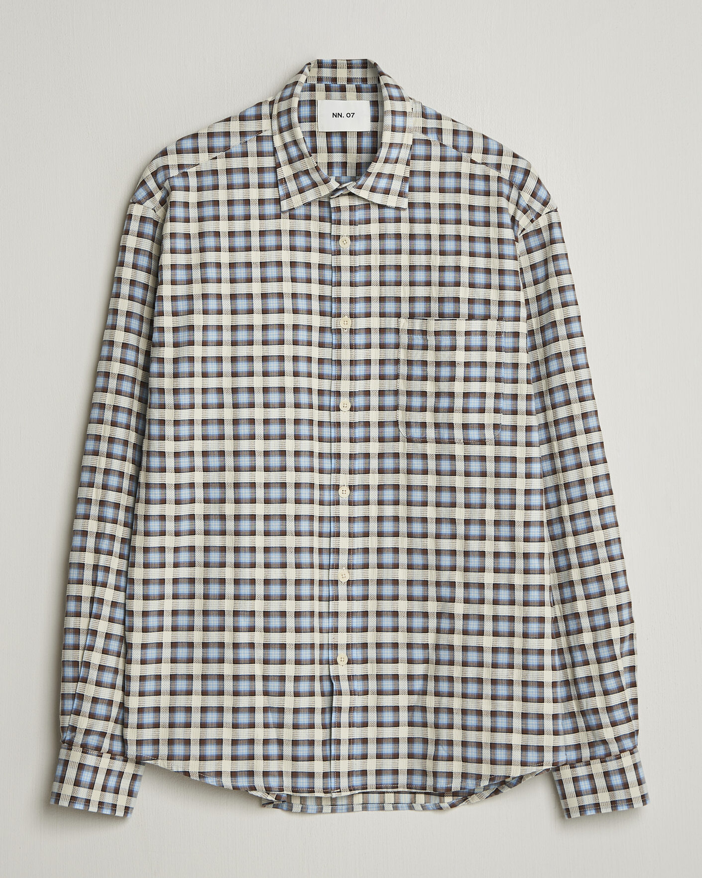 Herr | Skjortor | NN07 | Deon Checked Shirt Blue