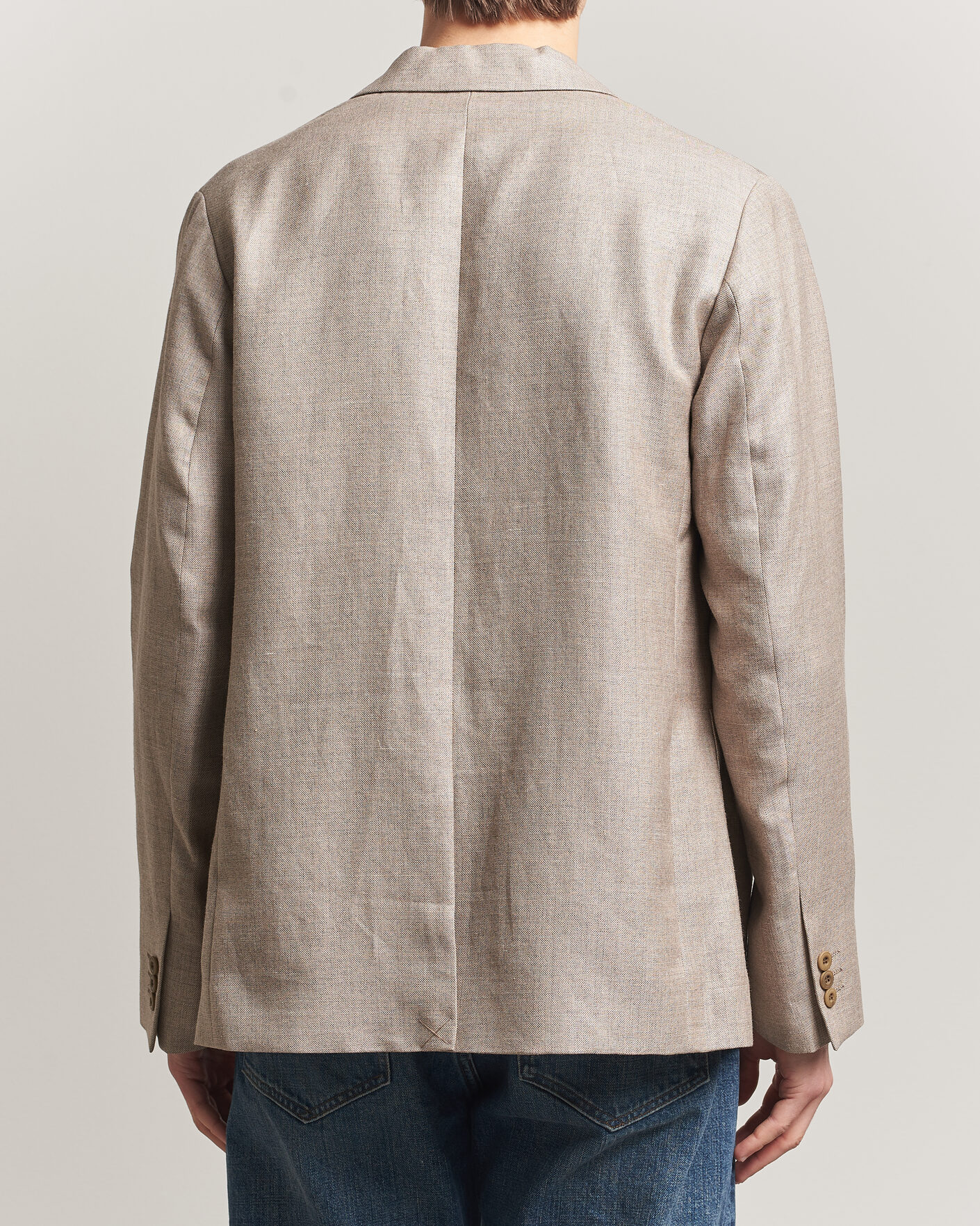 Herr | Kavajer | NN07 | Jordin Linen/Wool Double Breasted Blazer Khaki Melange