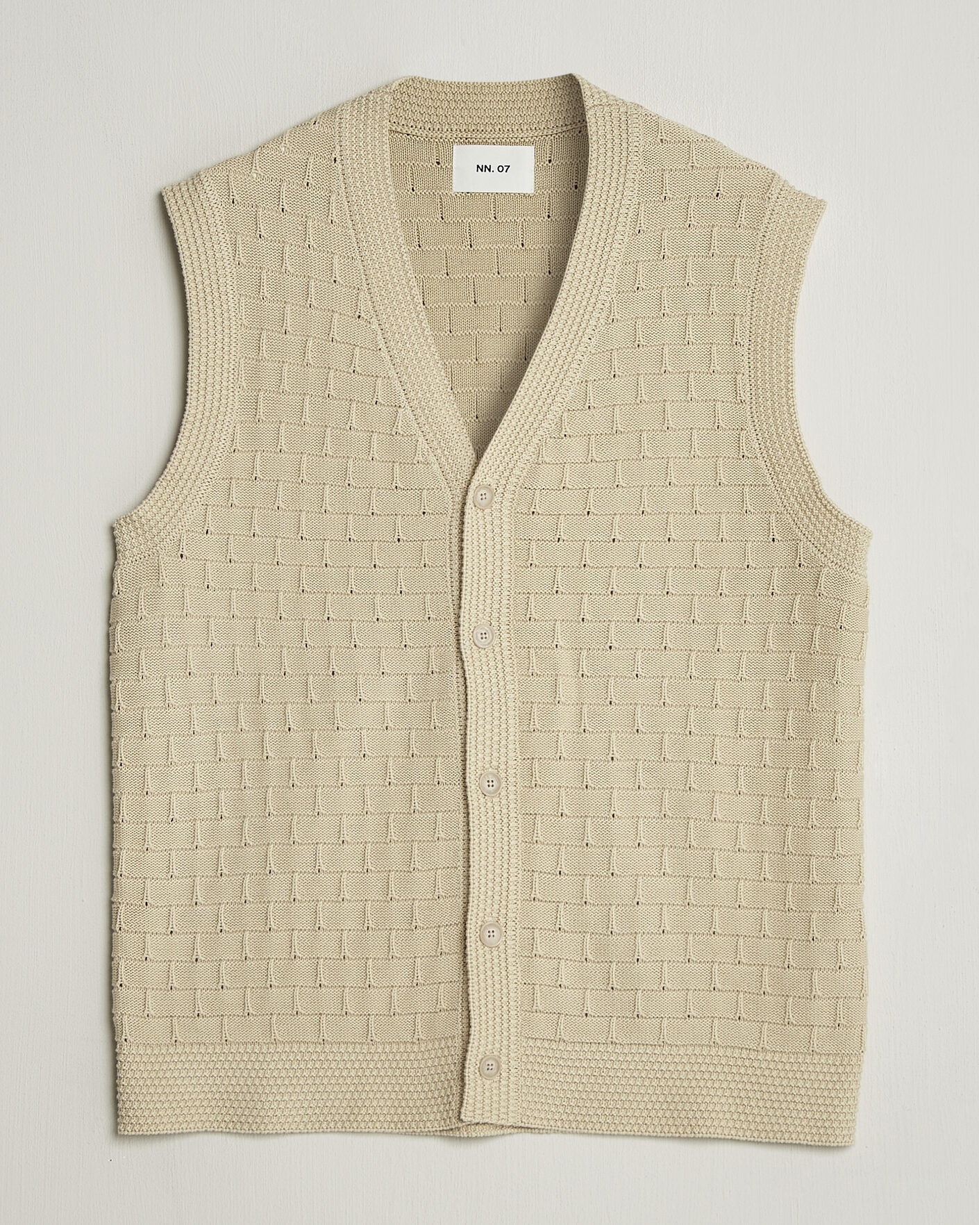 Herr | Tröjor | NN07 | Reece Knitted Vest Ecru