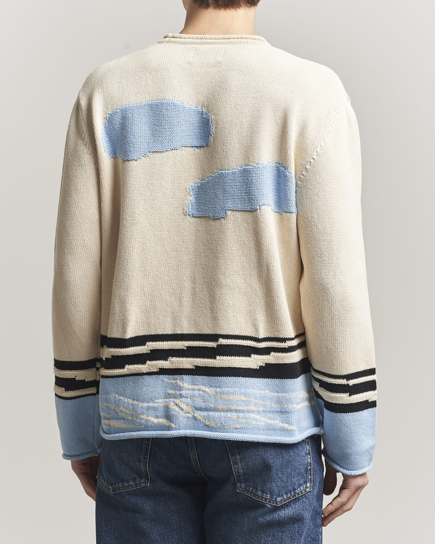 Herr | Tröjor | NN07 | Mikkel Knitted HQ Printed Sweater Multi