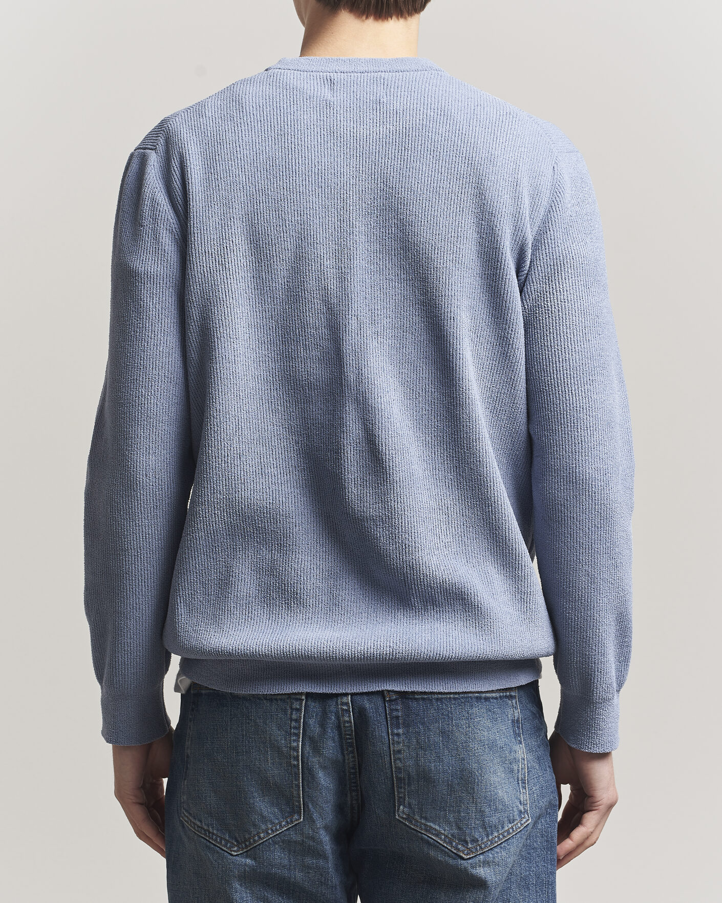Herr | Tröjor | NN07 | Danny Knitted Sweater Stone Blue