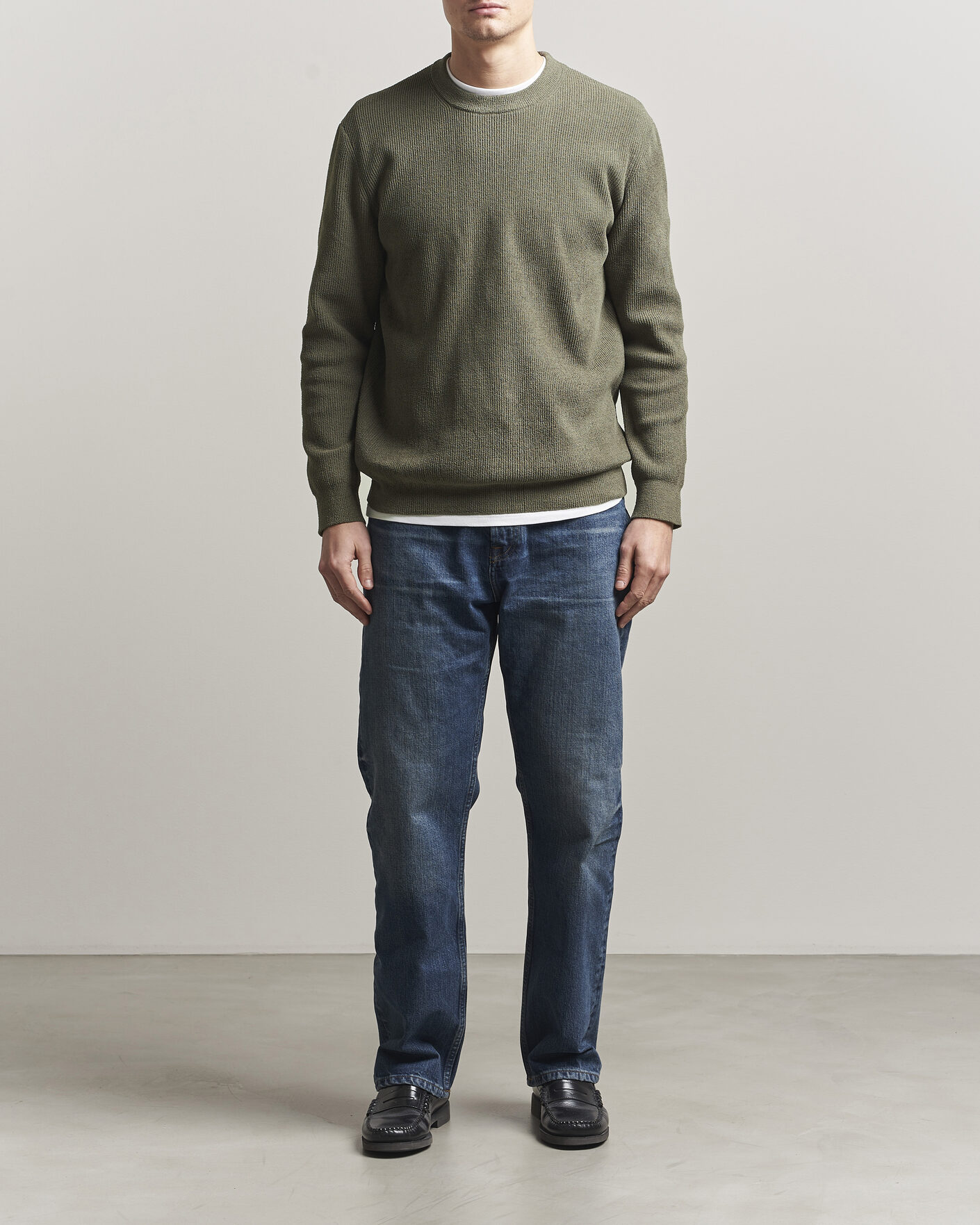 Herr | Tröjor | NN07 | Danny Knitted Sweater Capers Green