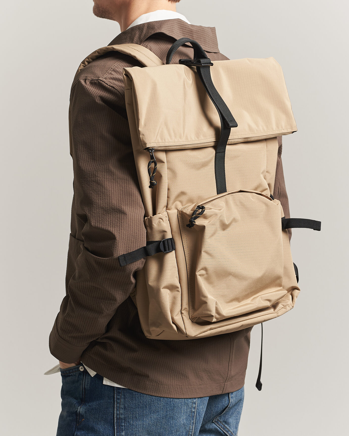 Herr | Väskor | NN07 | Nylon Ripstop Rolltop Backpack Desert Khaki