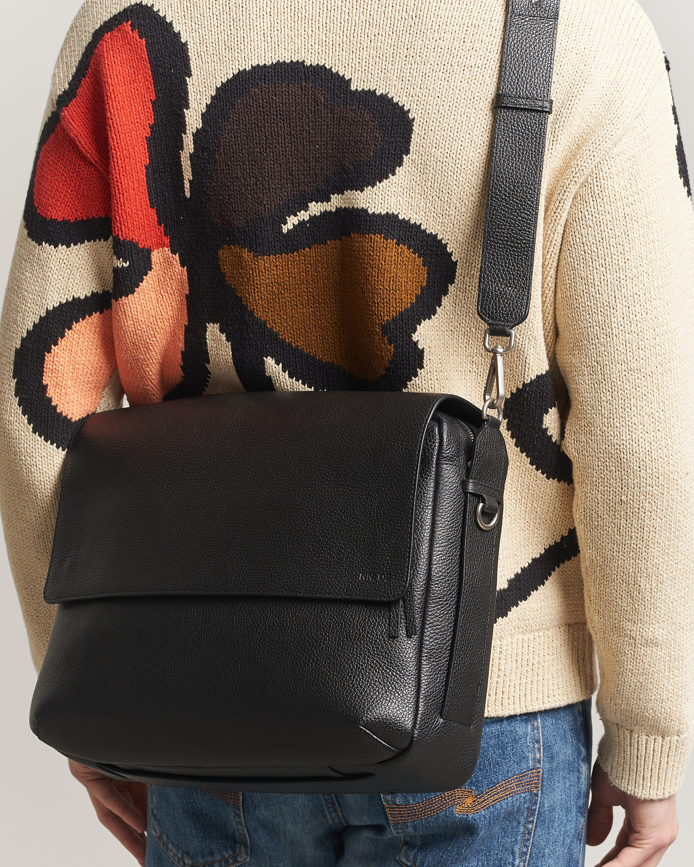 Herr | Väskor | NN07 | Port Satchel Grained Leather Briefcase Black